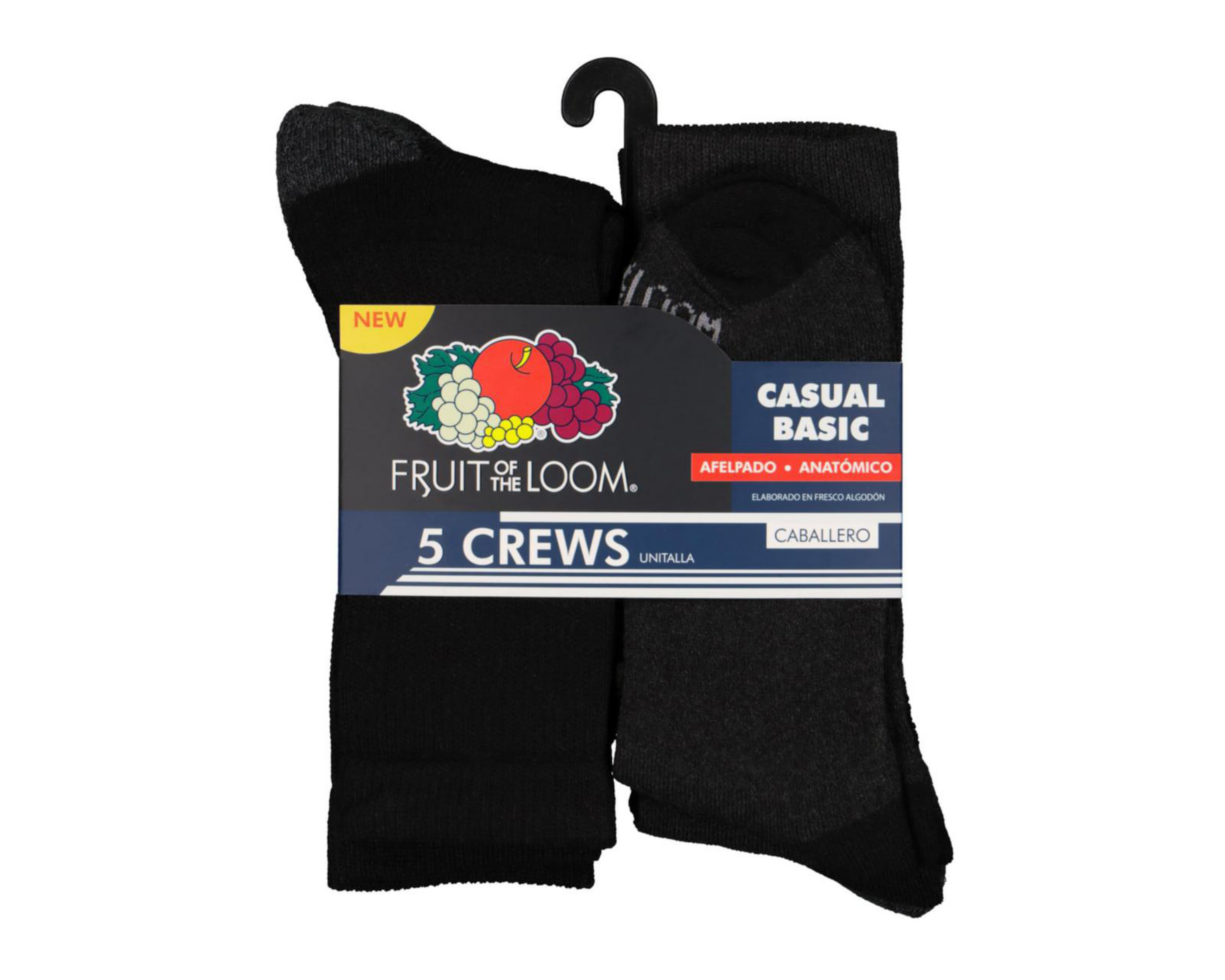 Foto 4 pulgar | Calcetas Deportivas Largas Fruit of the Loom para Hombre 5 Pares