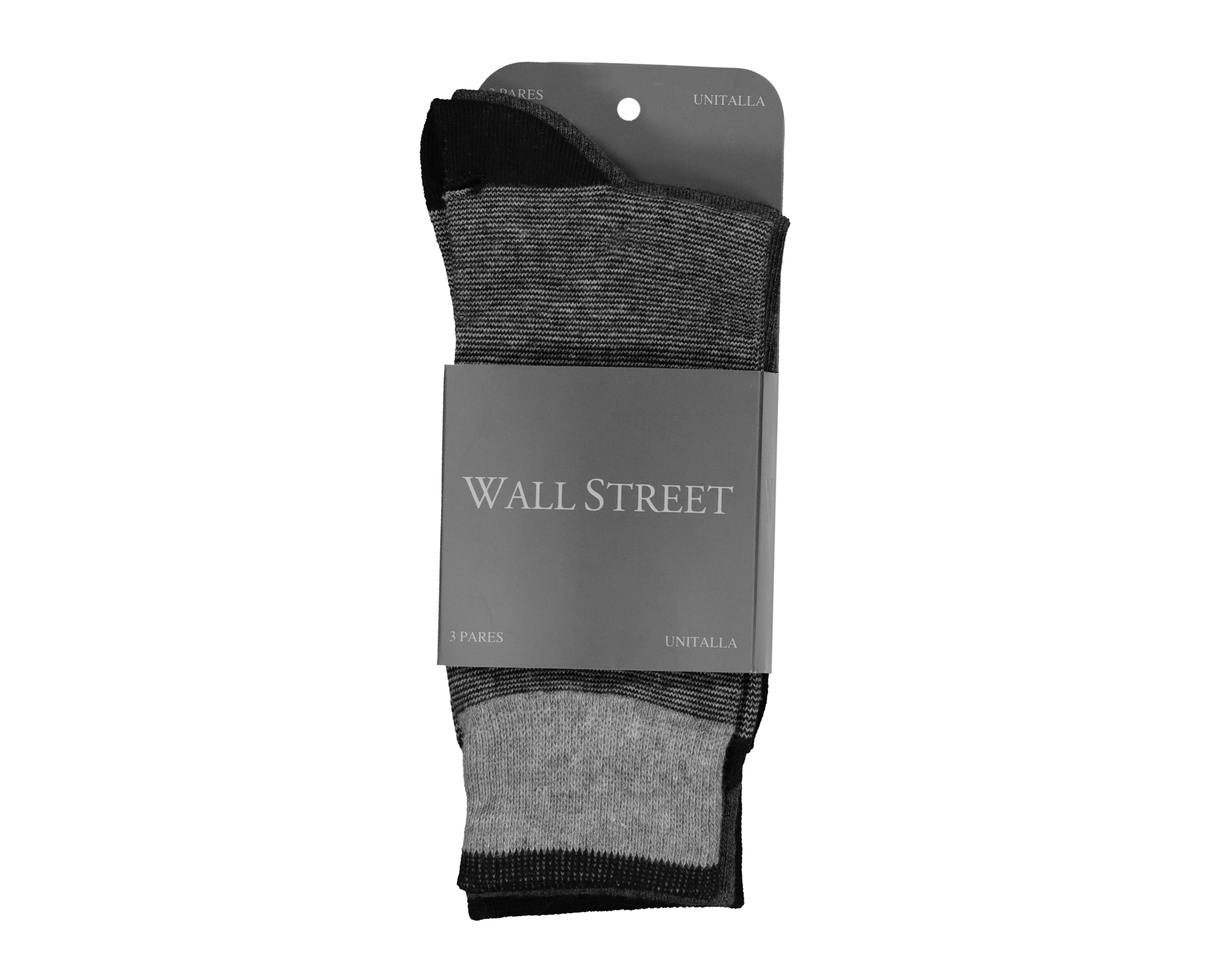 Foto 3 | Calcetas de Vestir Wall Street para Hombre 3 Pares