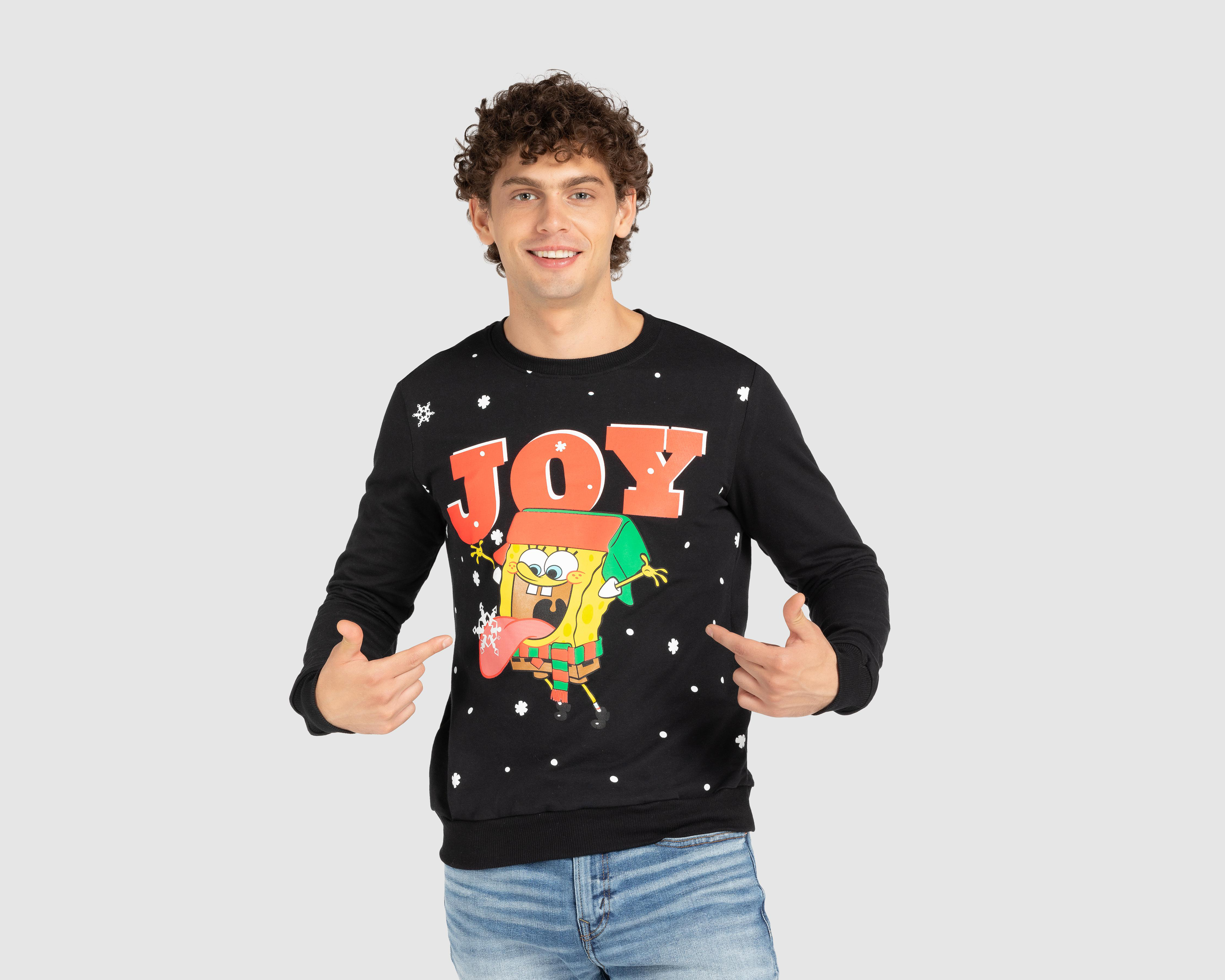 Foto 3 | Sudadera Bob Esponja por Refill Cuello Redondo