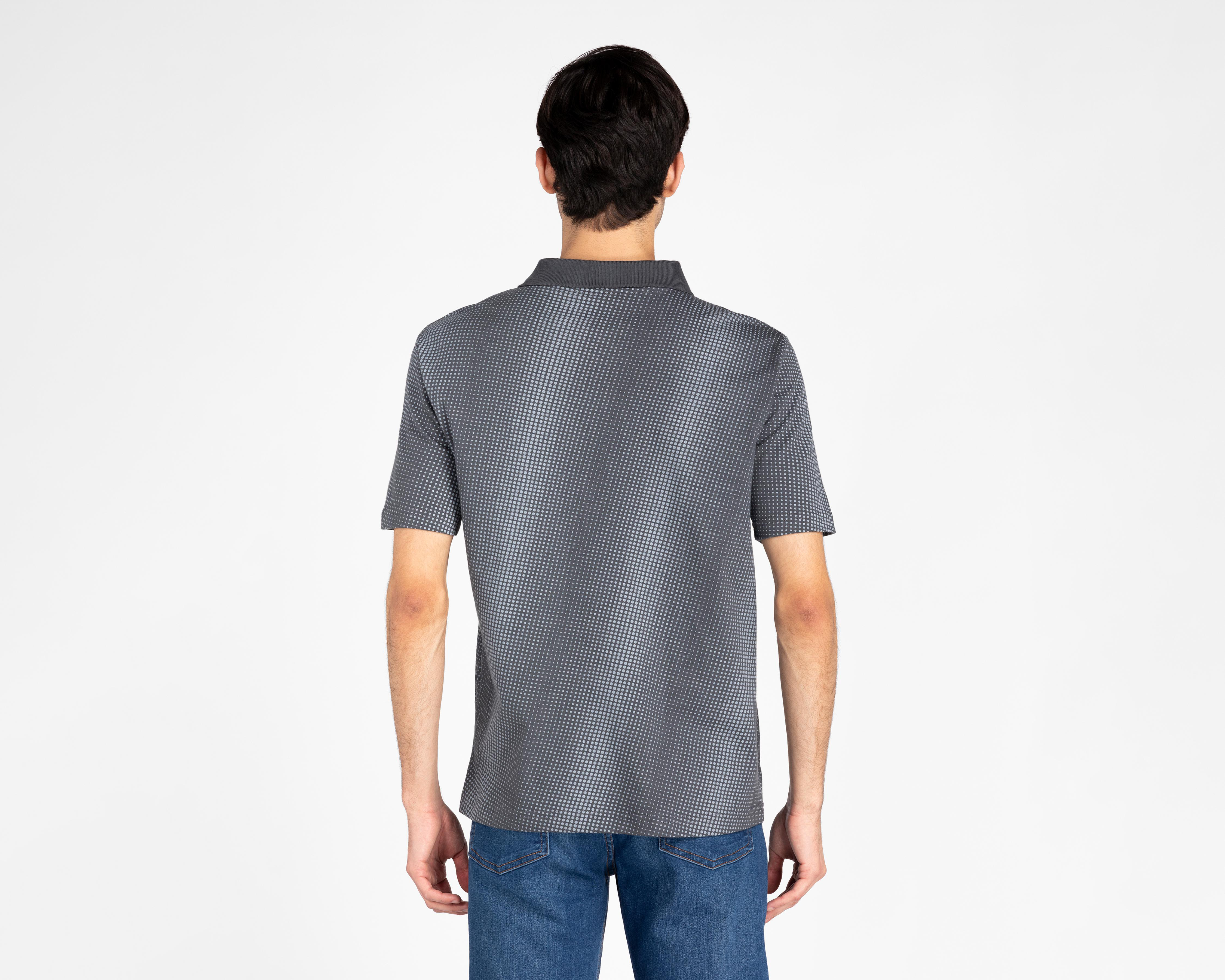 Foto 4 pulgar | Playera Polo Refill Gris para Hombre