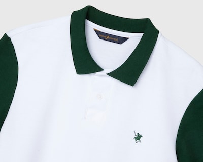 Foto 6 | Playera Polo York Team Polo Club Blanca con Mangas Negras para Hombre