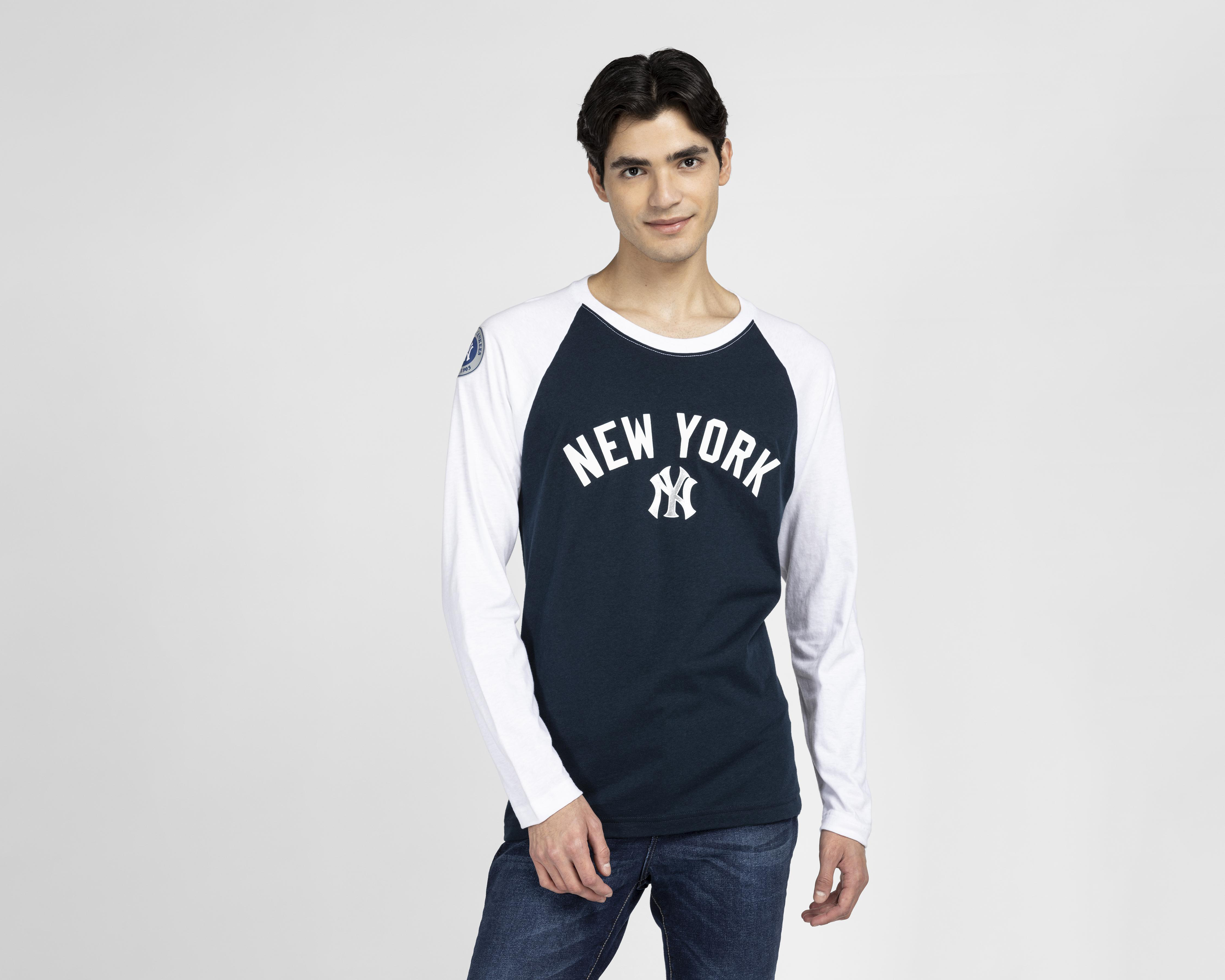 Foto 2 pulgar | Playera MLB New York Yankees Cuello Redondo