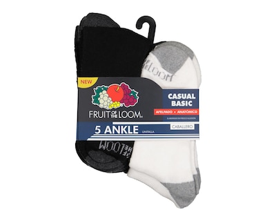 Foto 3 | Calcetas Deportivas Tobilleras Fruit of the Loom para Hombre 5 Pares