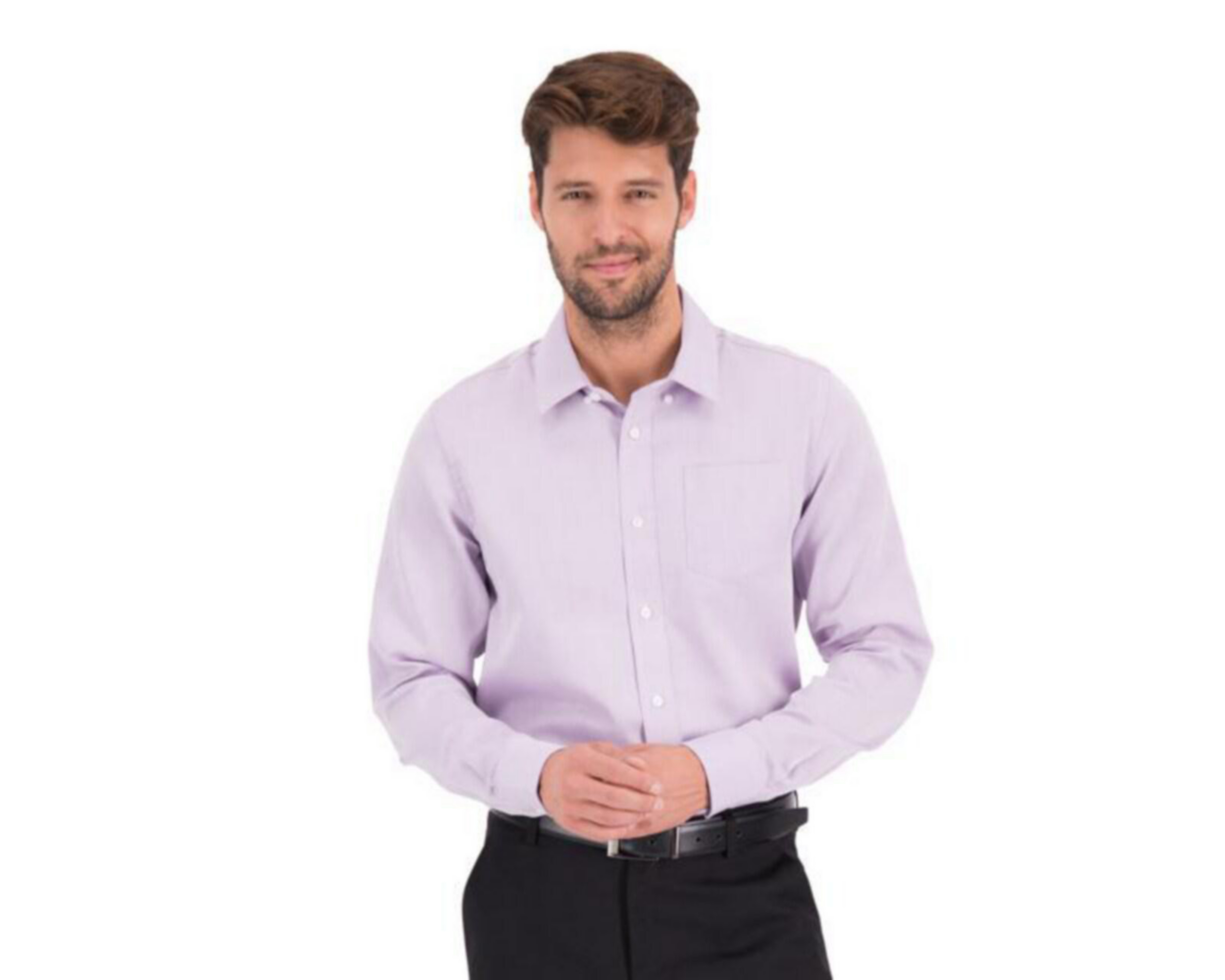 camisa lila para hombre