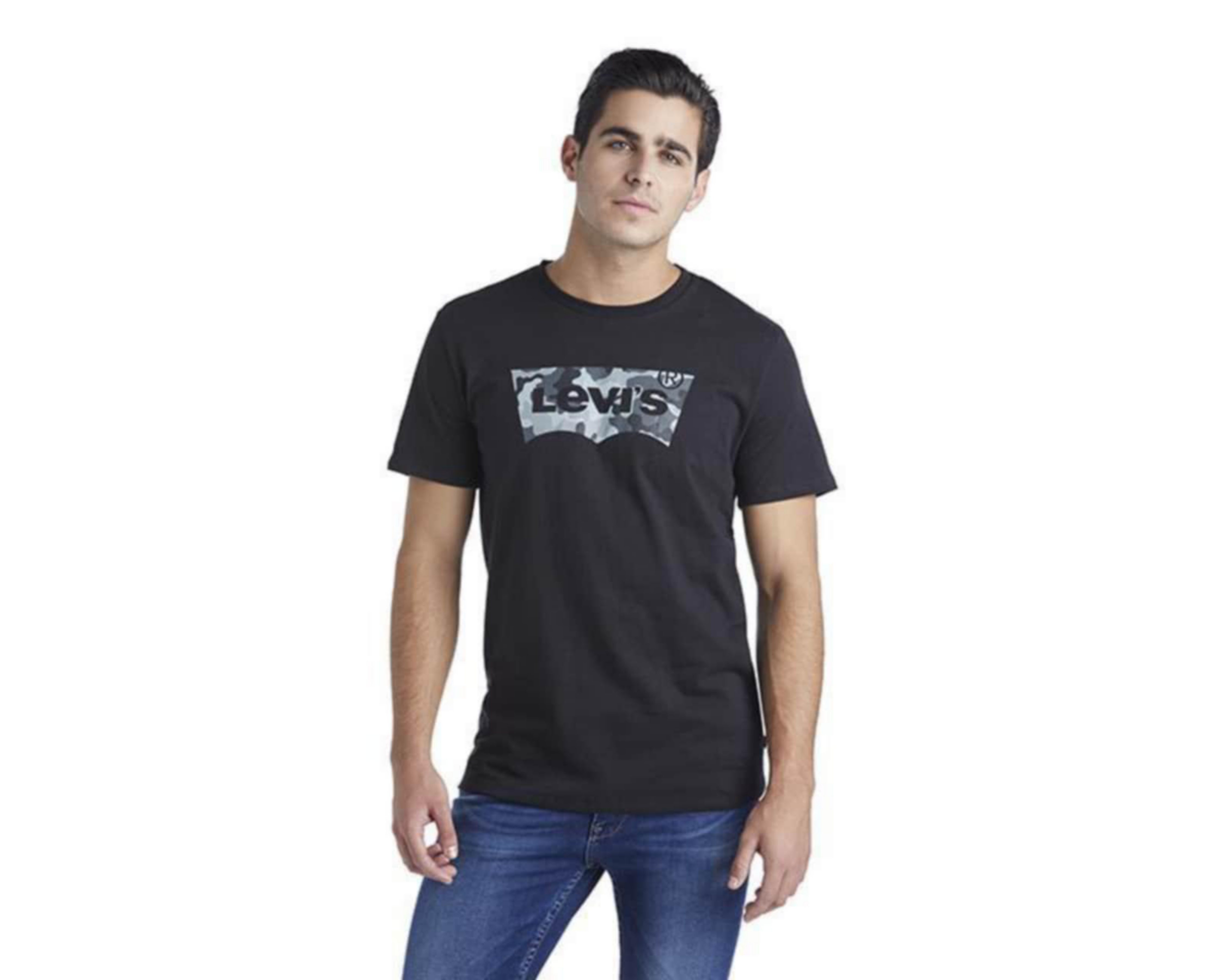 Foto 2 pulgar | Playera Negra Cuello Redondo marca Levi´s para Hombre