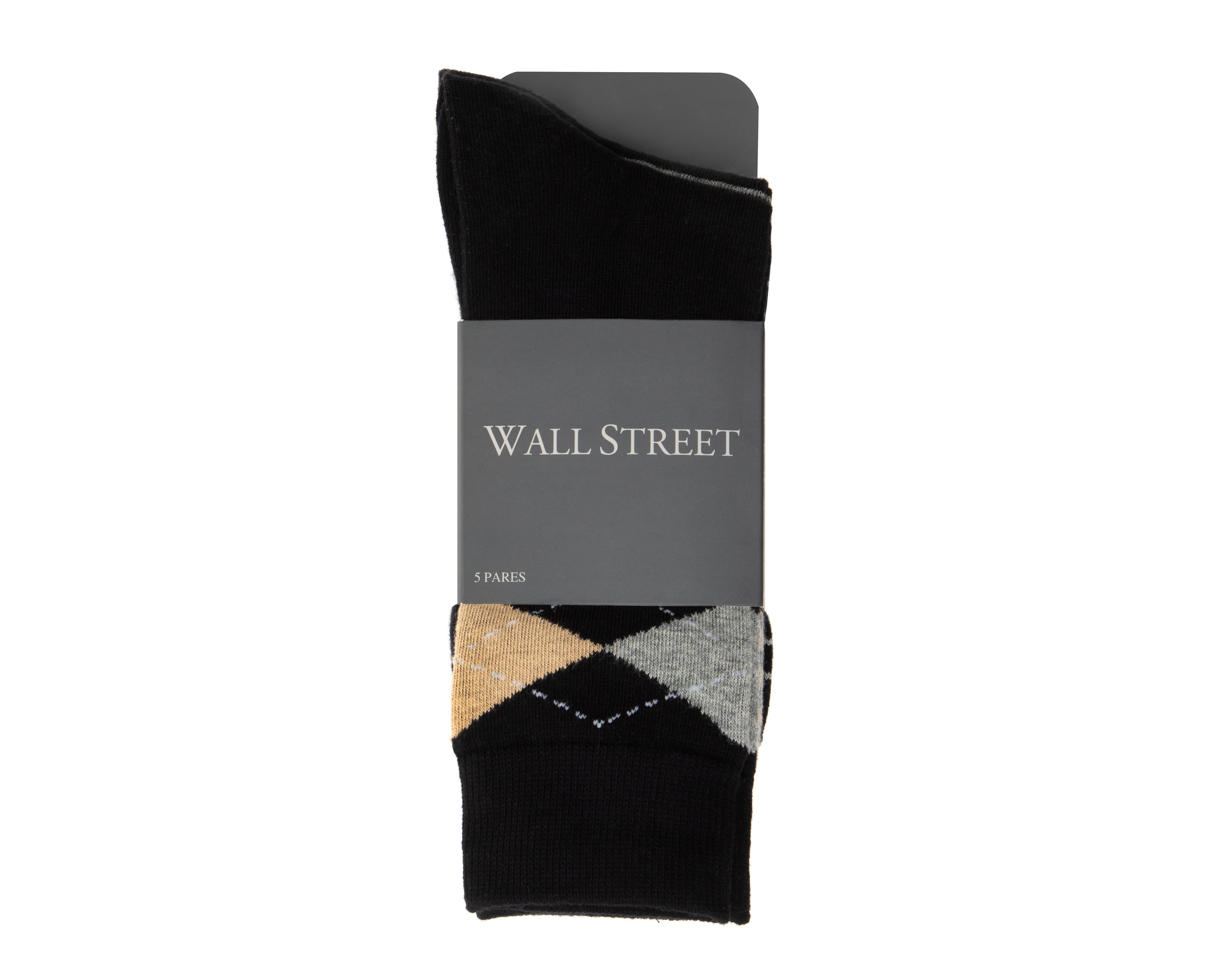 Foto 4 pulgar | Calcetas Tobilleras Wall Street para Hombre 5 Pares