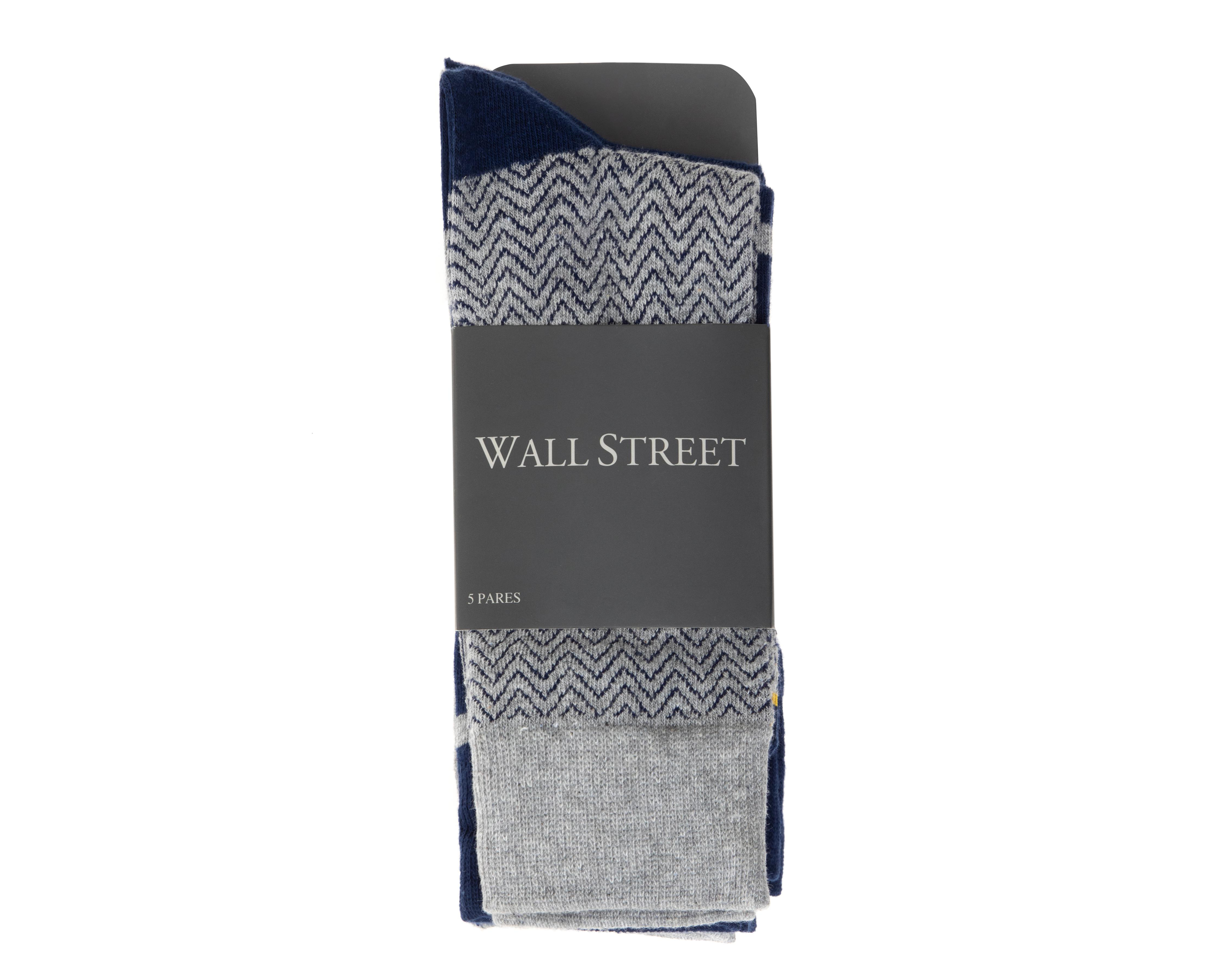 Foto 4 pulgar | Calcetas Tobilleras Wall Street para Hombre 5 Pares