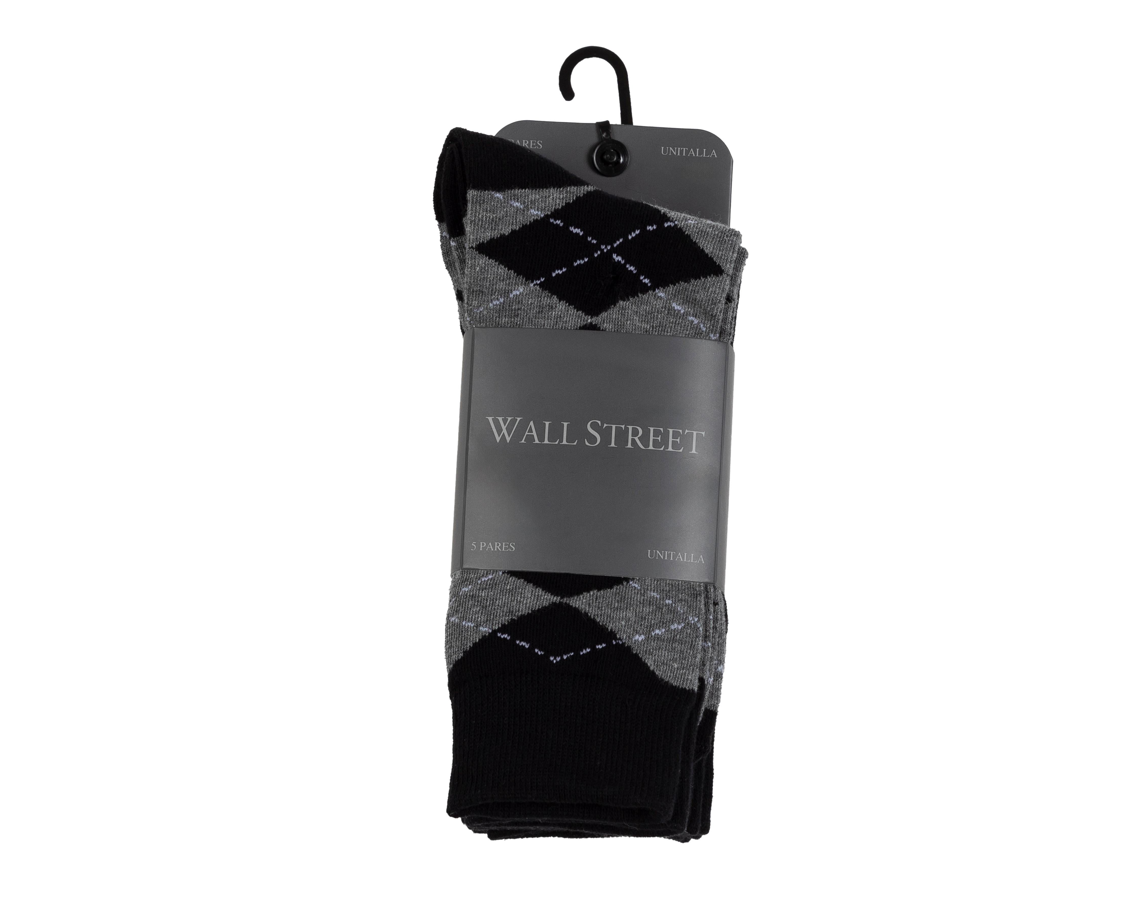 Foto 3 | Calcetas de Vestir Wall Street para Hombre 5 Pares