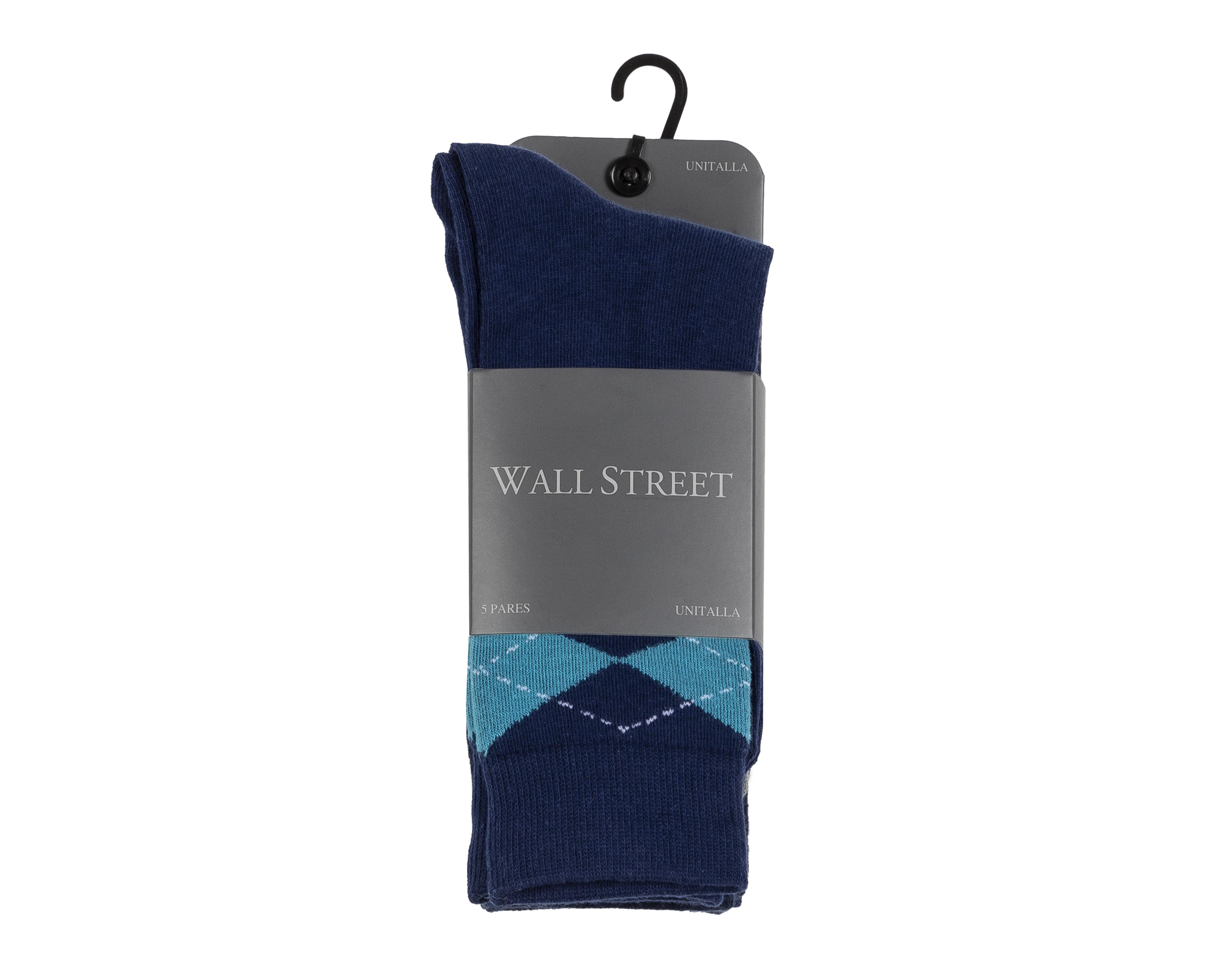 Foto 3 | Calcetas de Vestir Wall Street para Hombre 5 Pares