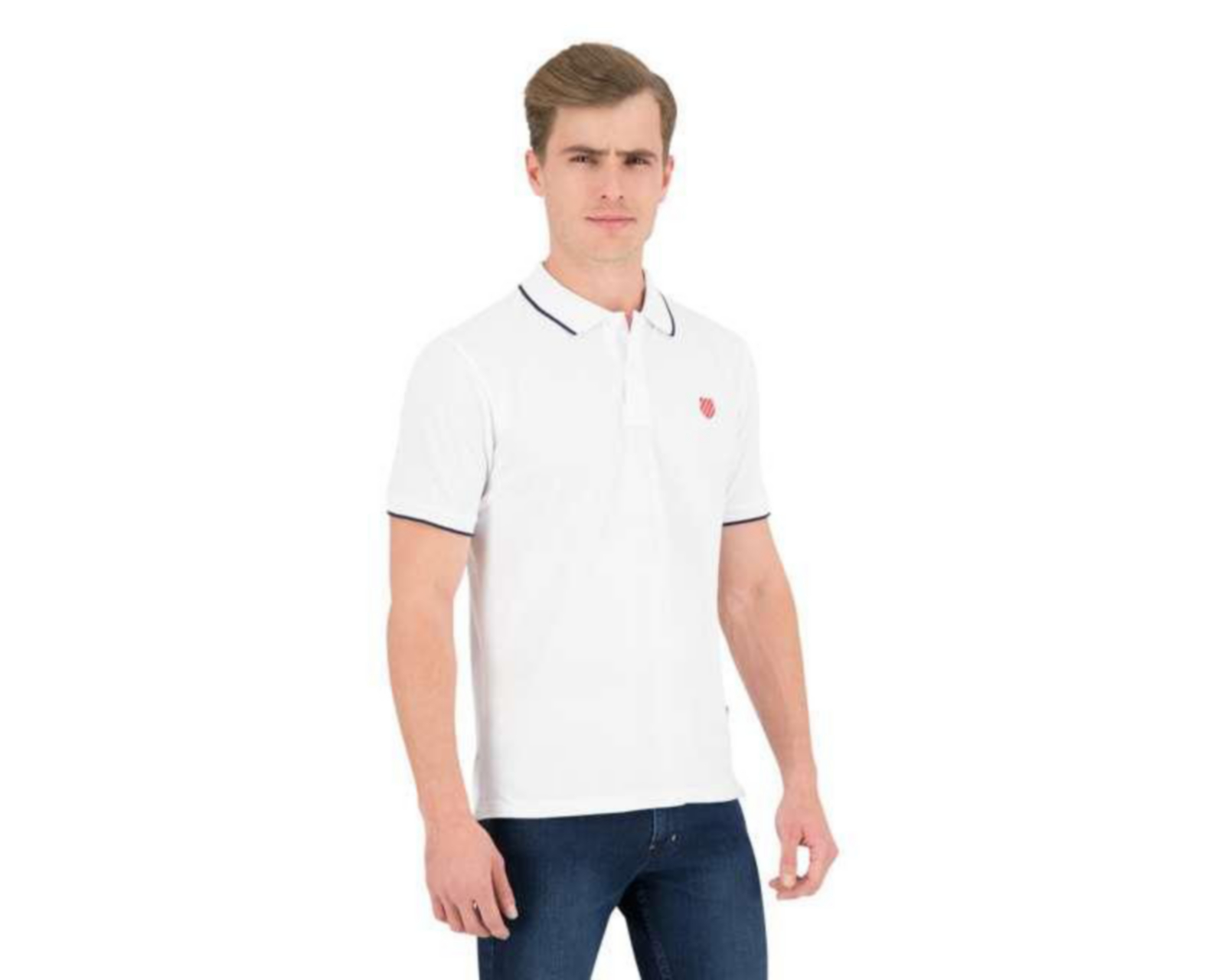 Playera tipo Polo Blanca marca K-Swiss para Hombre