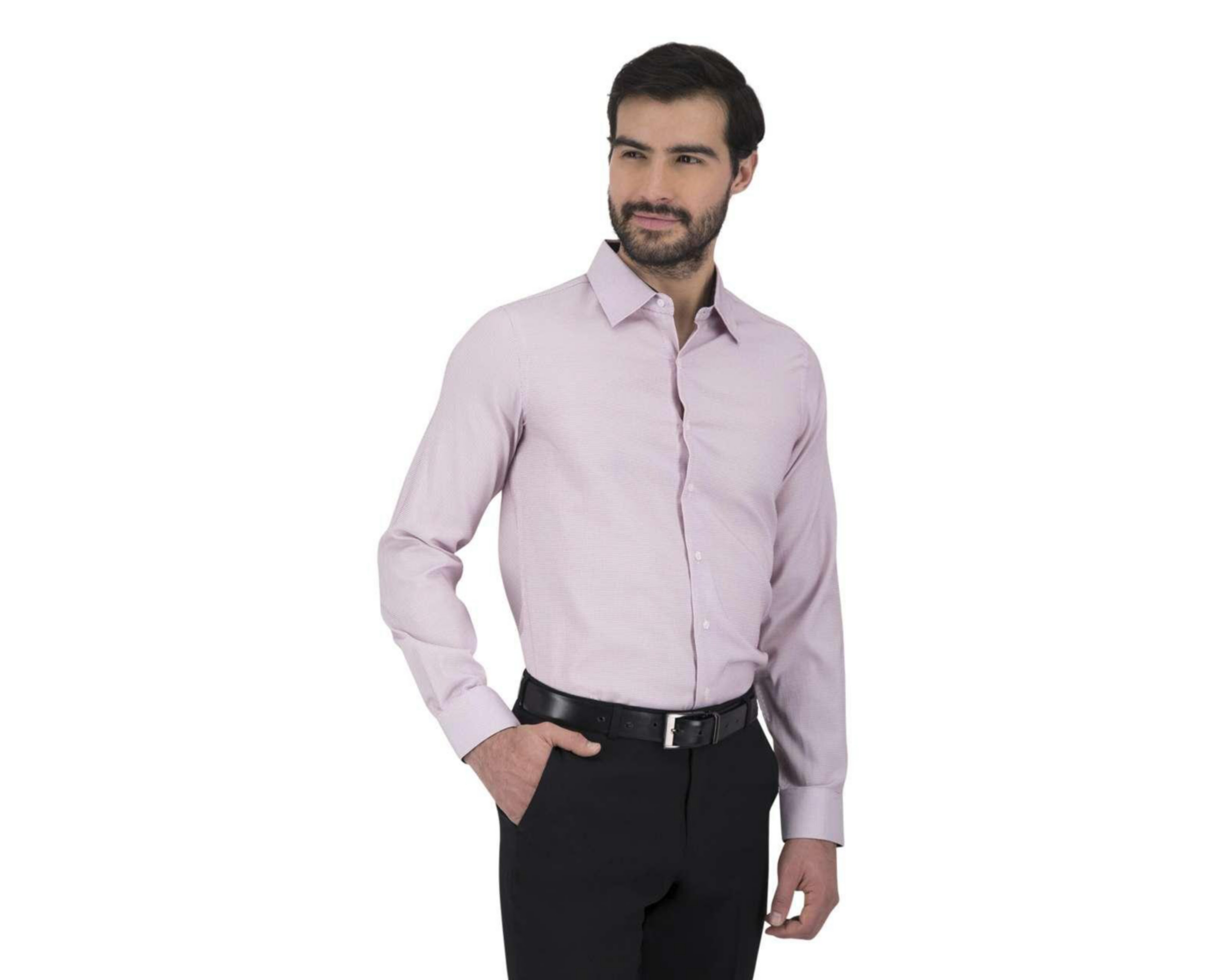 camisa lila para hombre