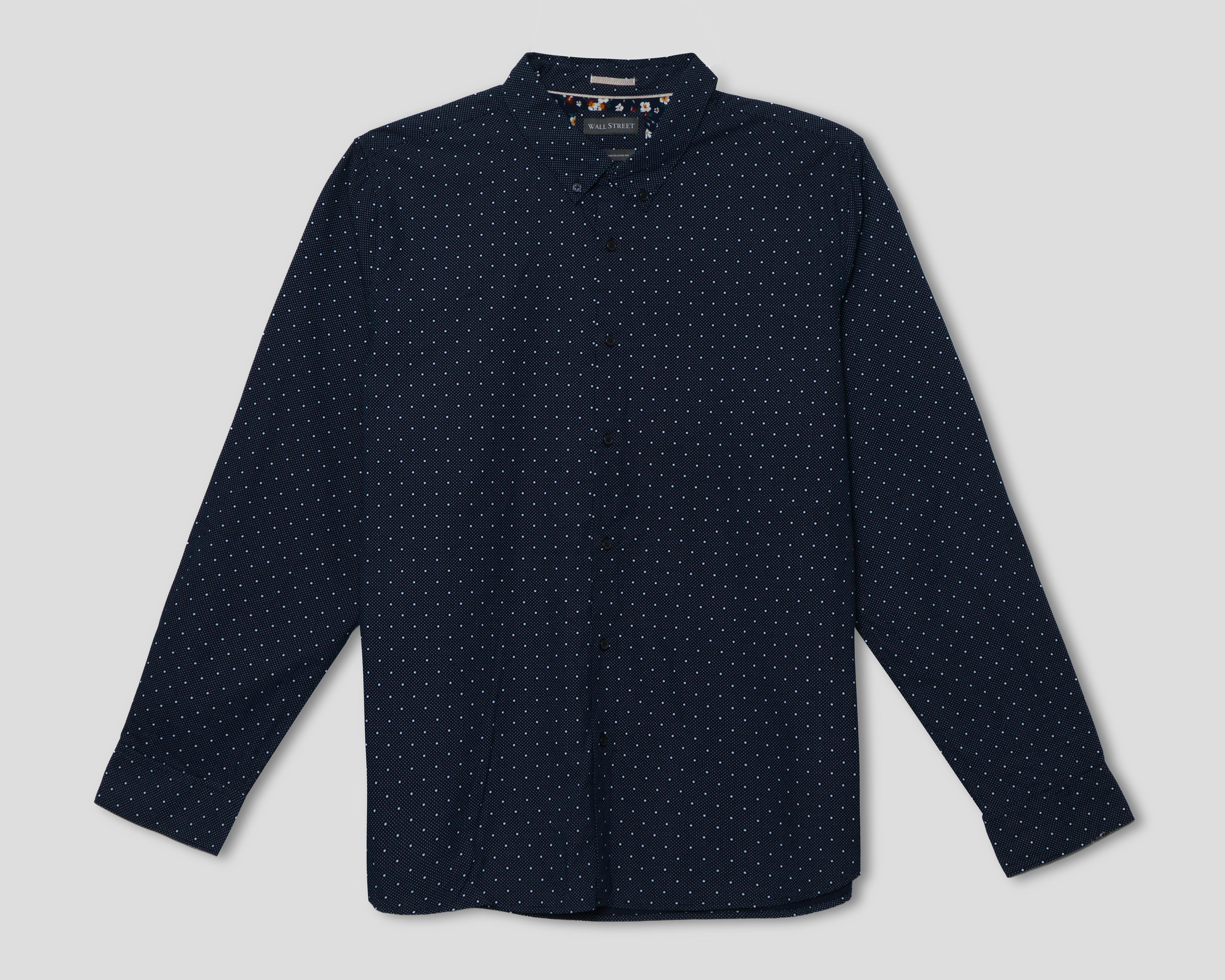 Foto 5 pulgar | Camisa Casual Wall Street Slim Fit con Miniprint