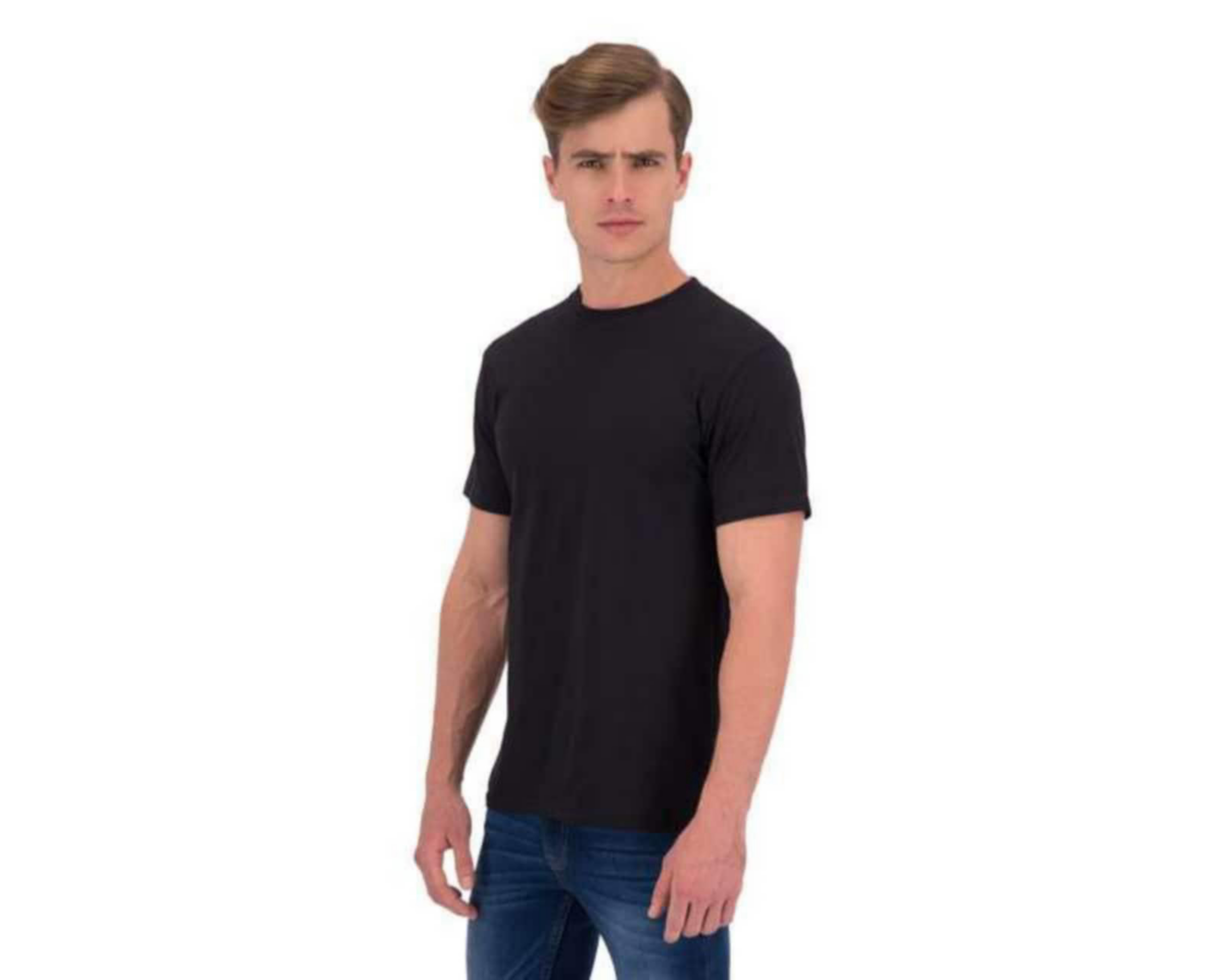 Playera Cuello Redondo marca Lucky Star color Negro para Hombre