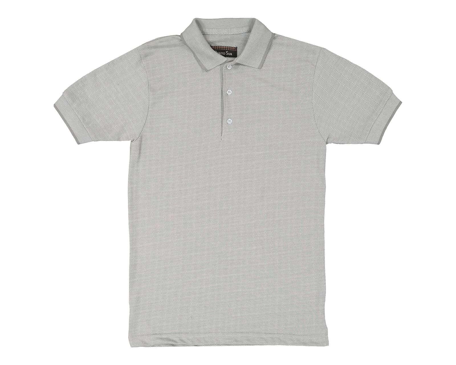 polo gris hombre