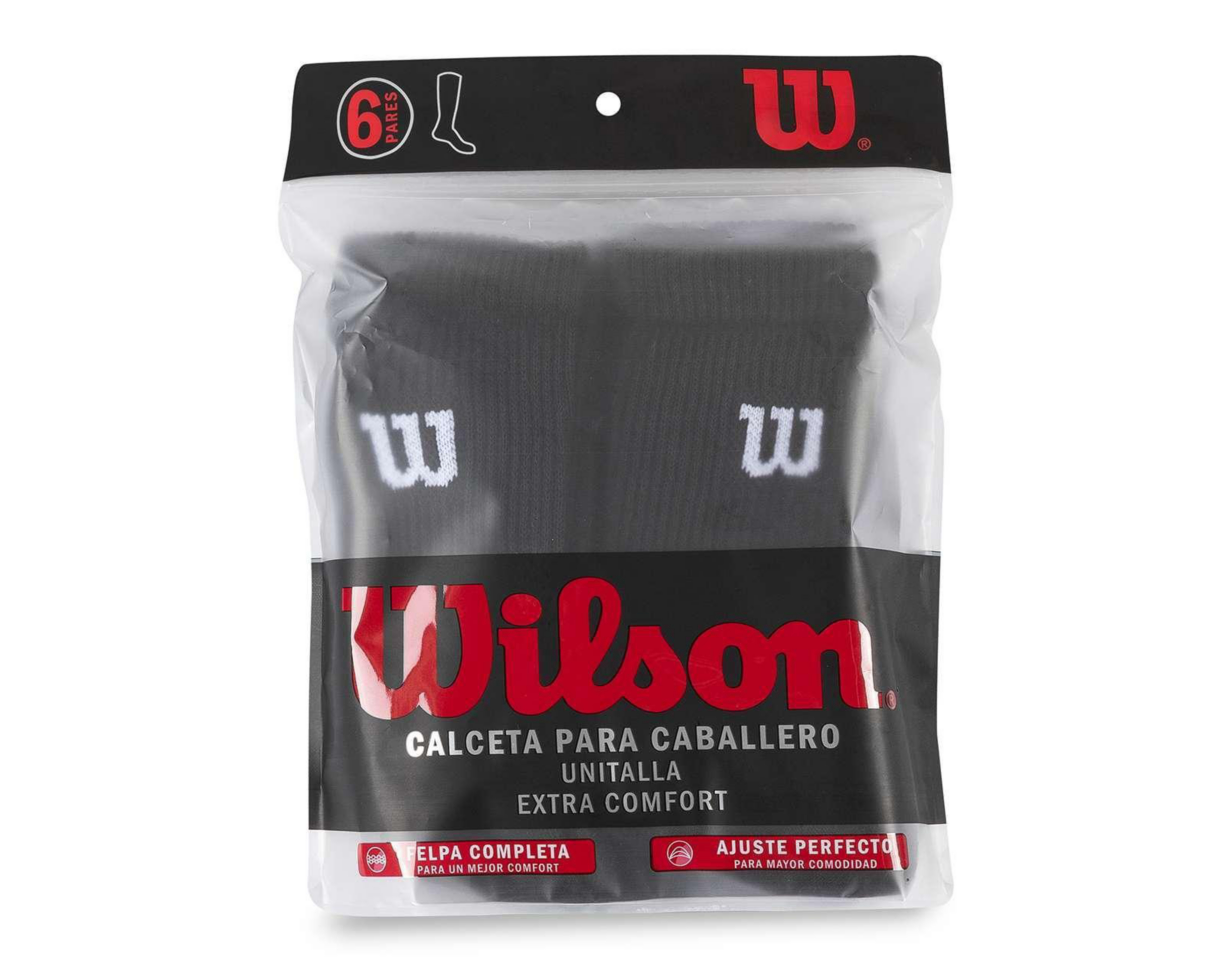 Foto 3 | Calcetas Deportivas Wilson para Hombre 6 Pares