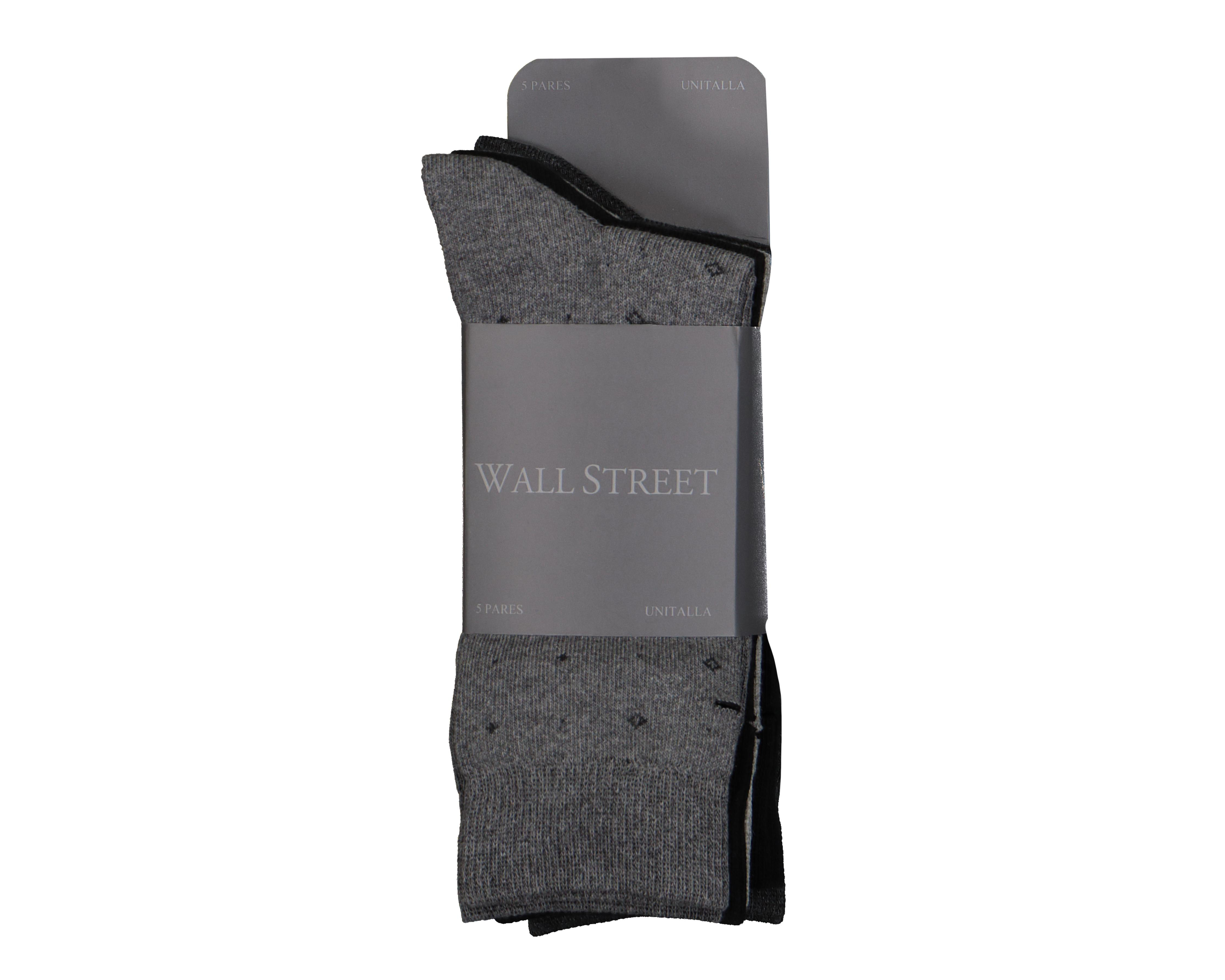 Foto 3 | Calcetas Largas Wall Street para Hombre 5 pares