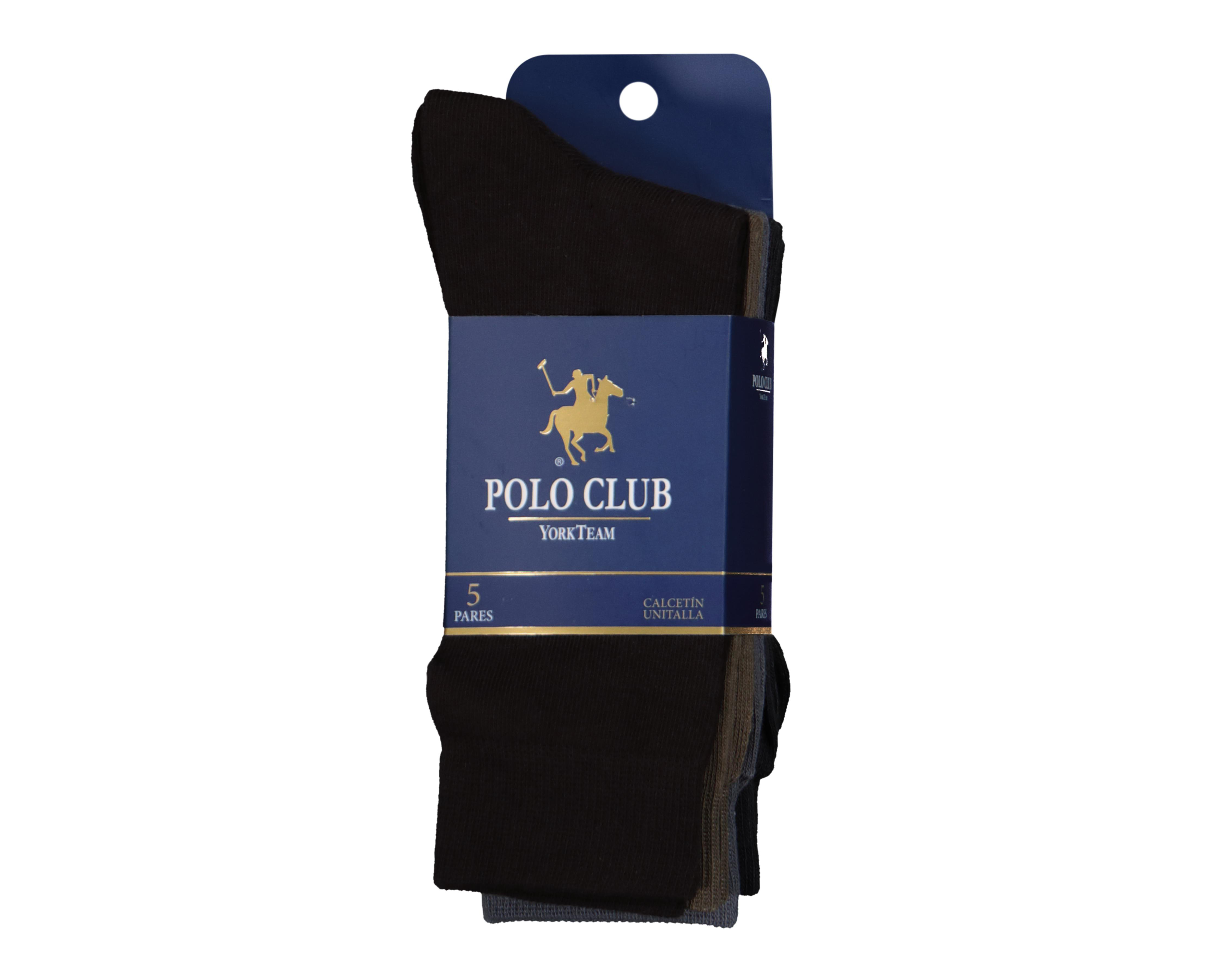 Foto 4 pulgar | Calcetas Largas York Team Polo Club para Hombre 5 Pares