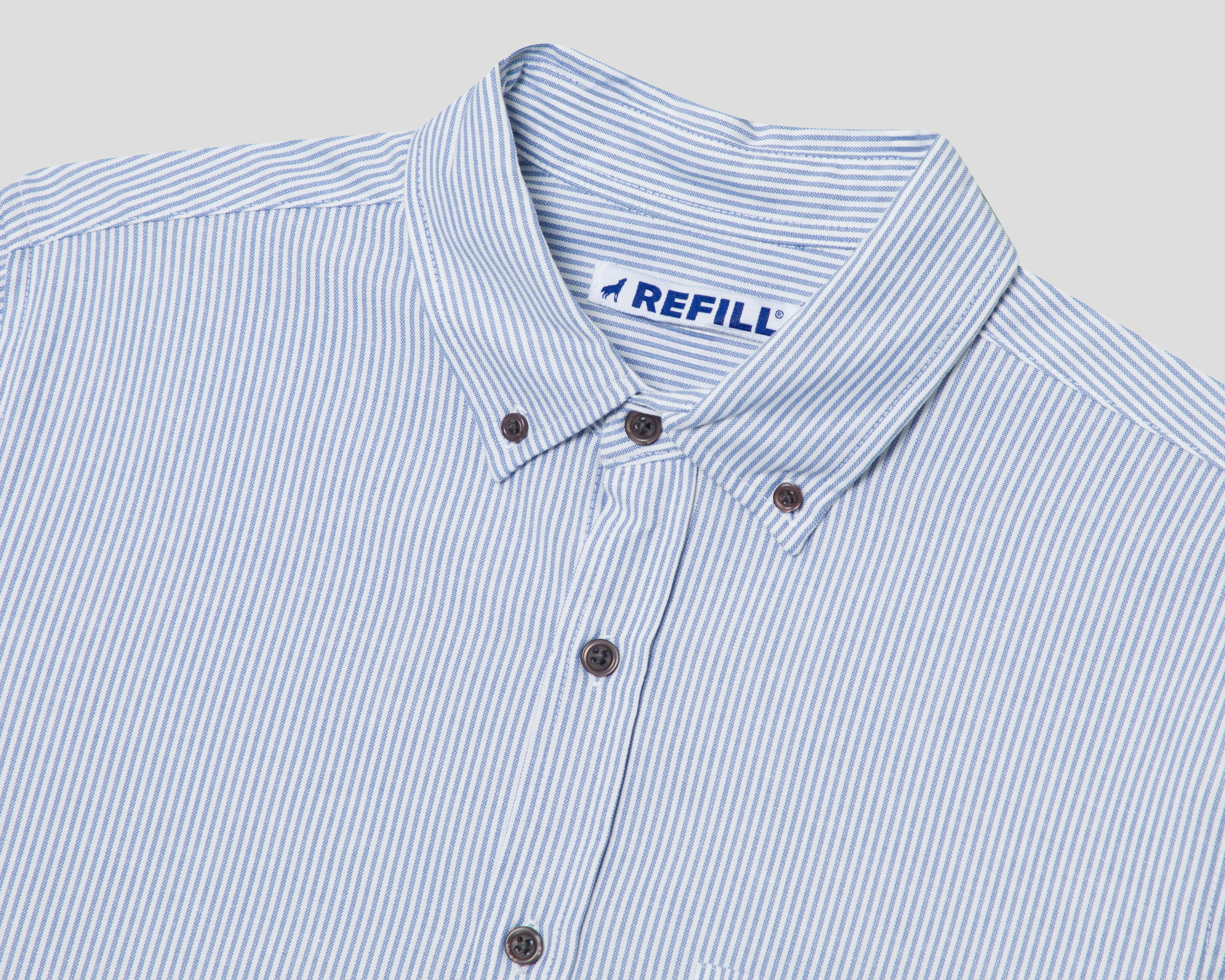 Foto 4 pulgar | Camisa de Vestir Refill Manga Larga Cuello Americano para Hombre
