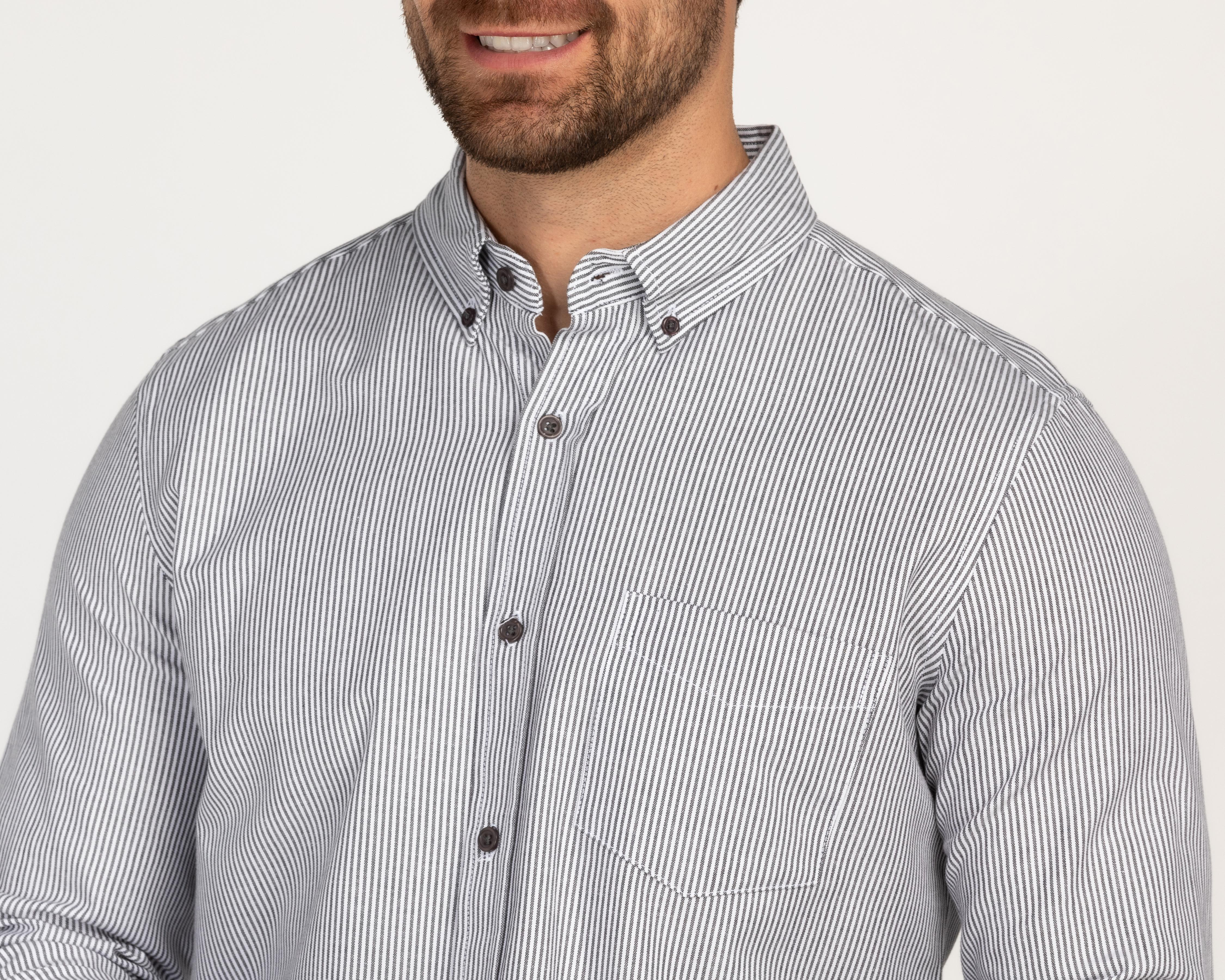 Foto 5 pulgar | Camisa de Vestir Refill Manga Larga Cuello Americano para Hombre