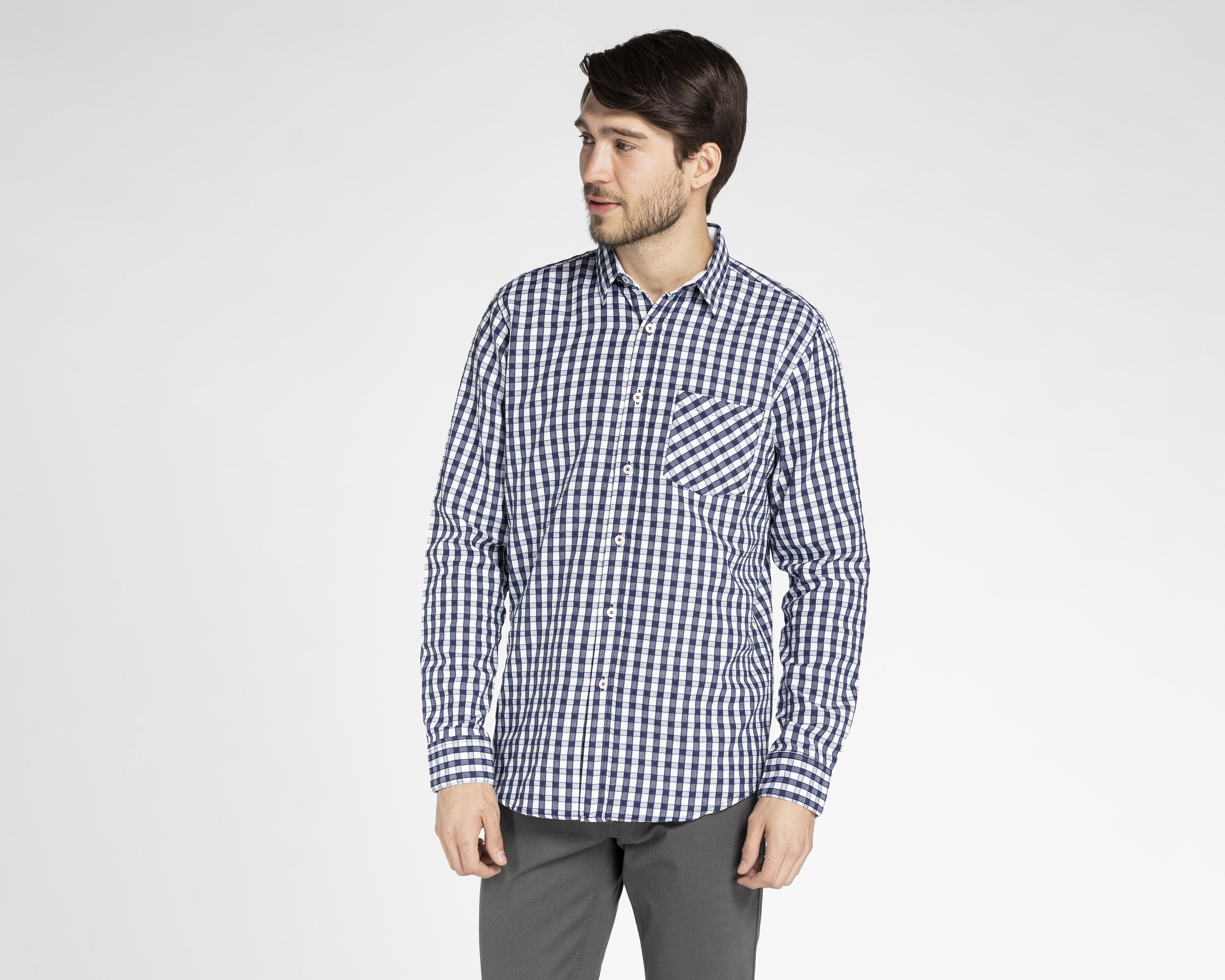 Foto 2 pulgar | Camisa Casual Wall Street Regular Fit a Cuadros