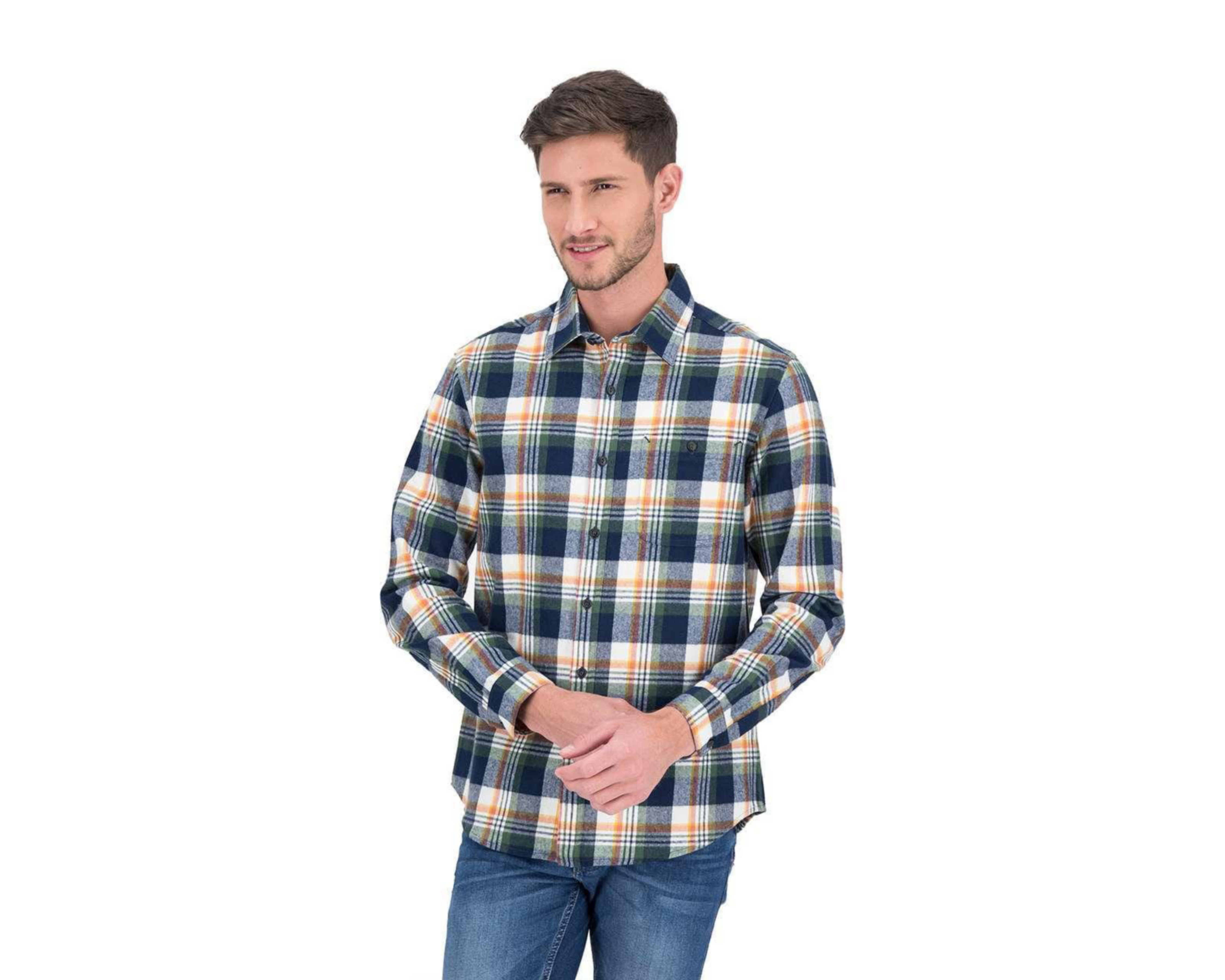 Camisa Casual Porto Sur Regular Fit a Cuadros