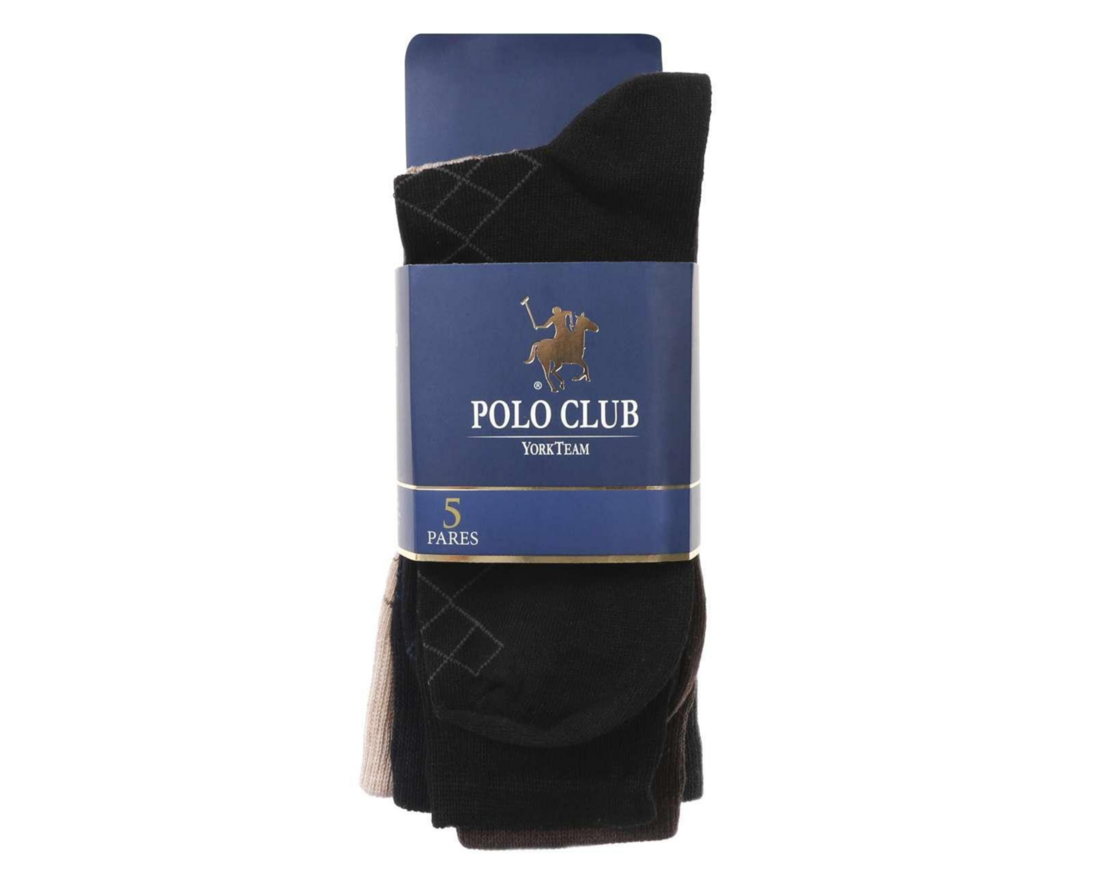 Foto 4 pulgar | Calcetas de Vestir York Team Polo Club para Hombre 5 Pares