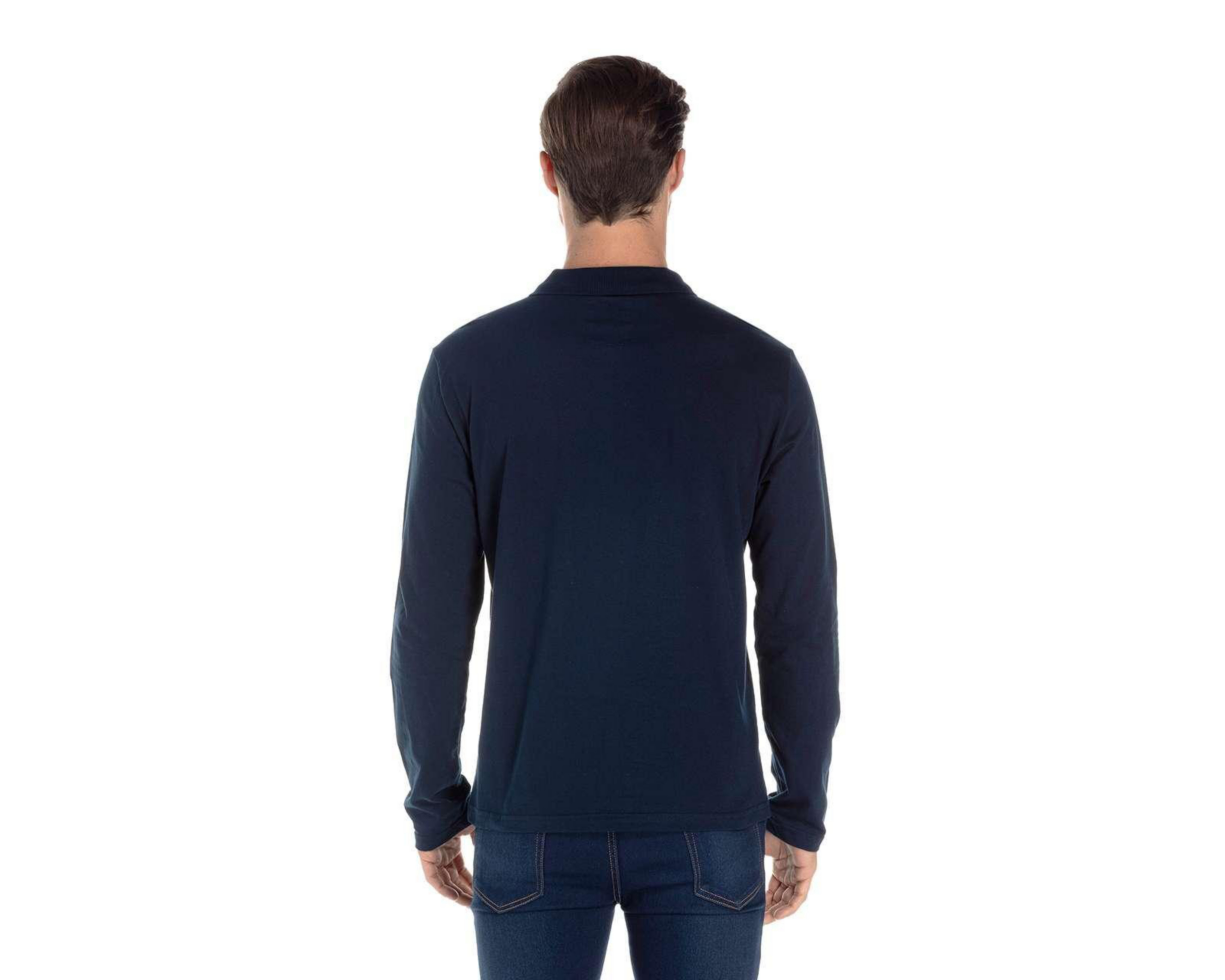 Foto 3 pulgar | Playera tipo Polo Azul marca Refill para Hombre