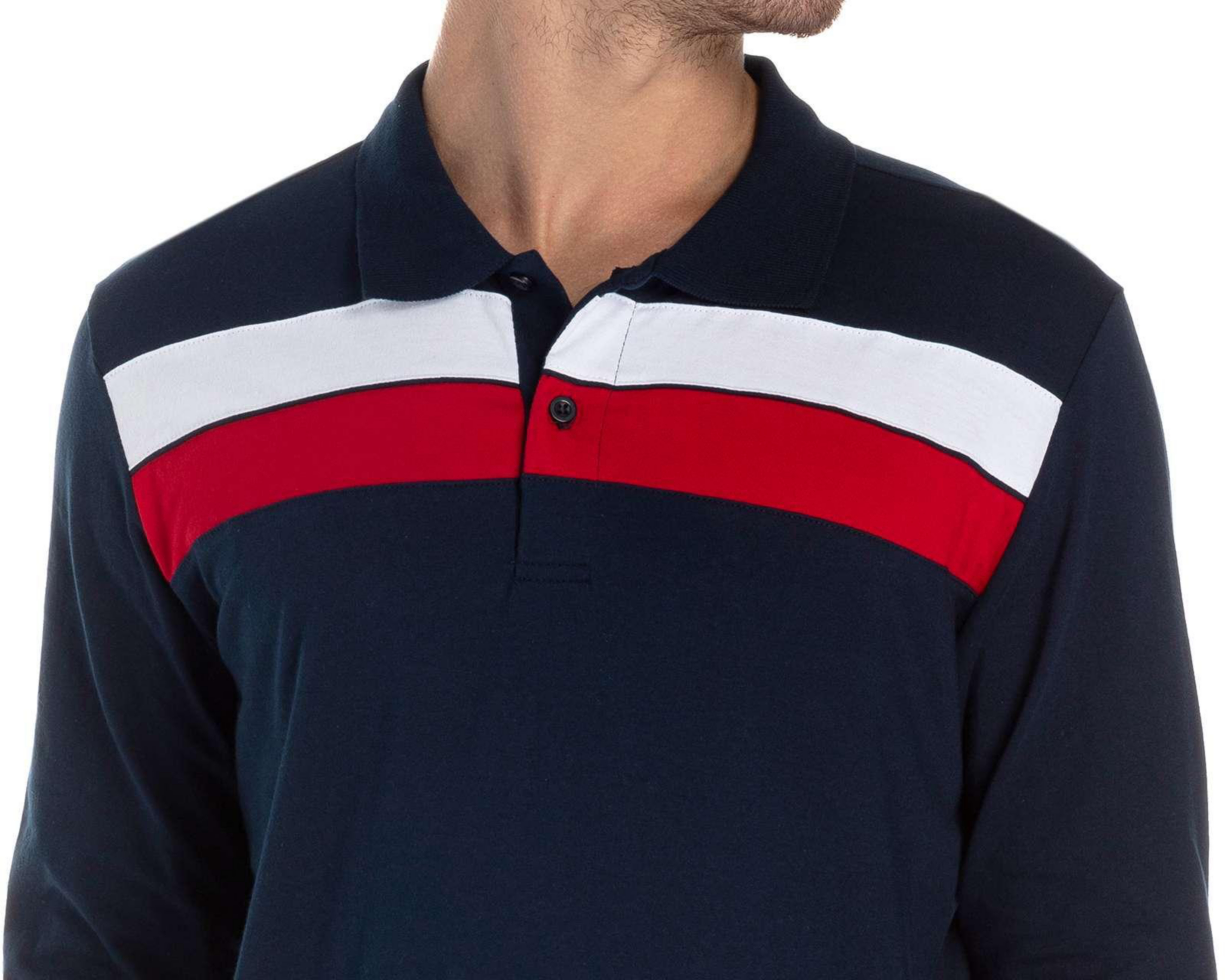 Foto 4 pulgar | Playera tipo Polo Azul marca Refill para Hombre