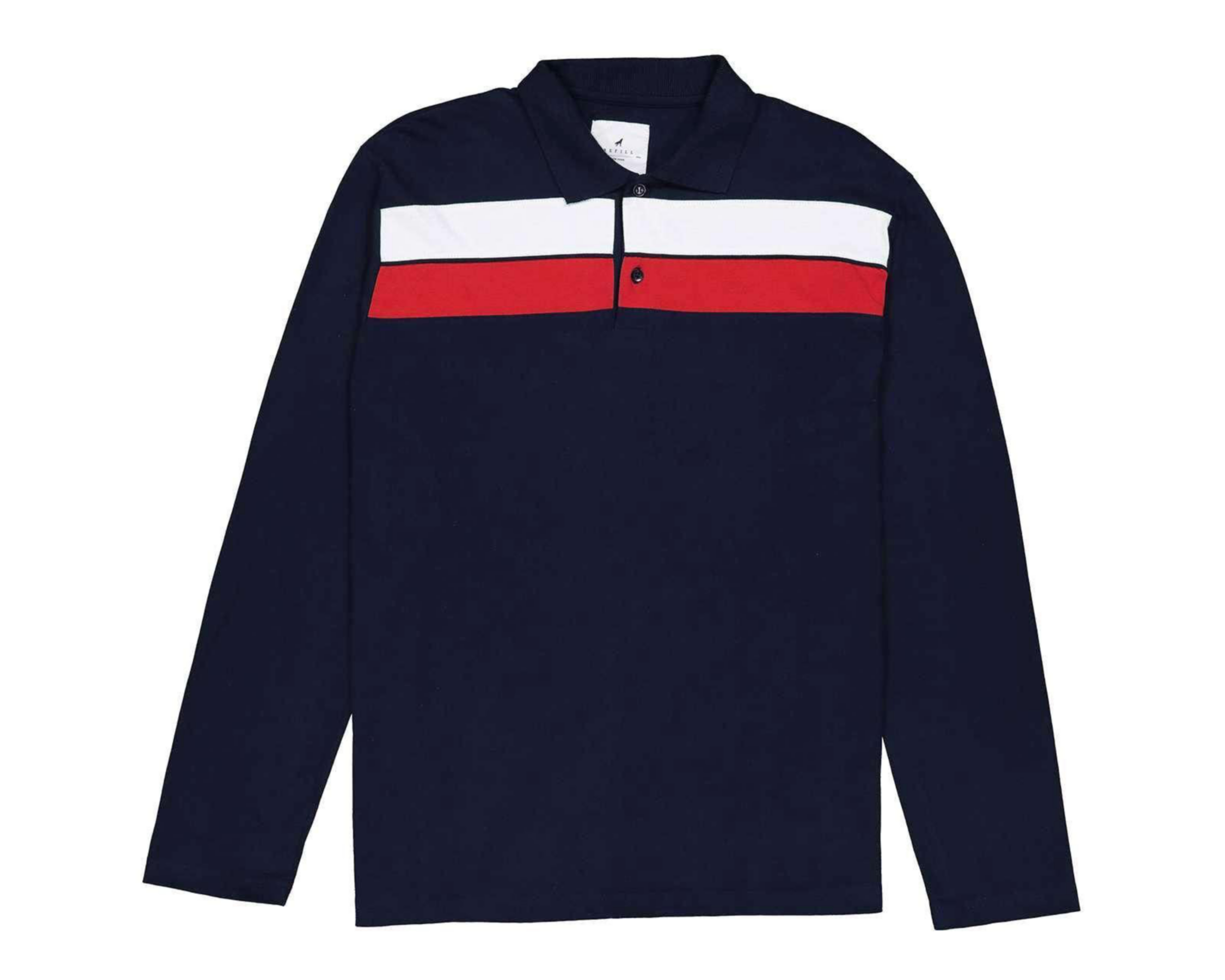 Foto 5 pulgar | Playera tipo Polo Azul marca Refill para Hombre