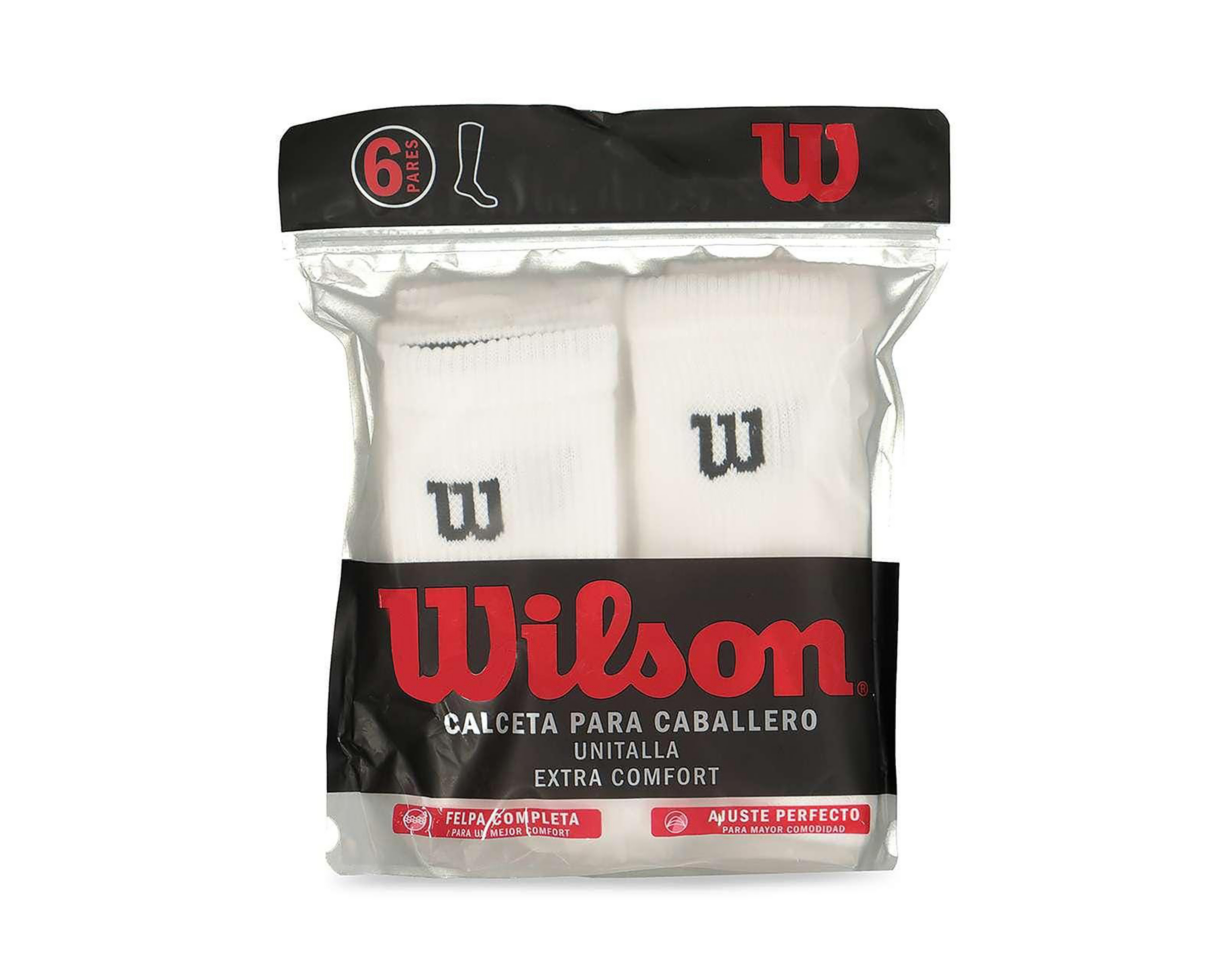 Foto 4 | Calcetas Largas Wilson para Hombre 6 Pares