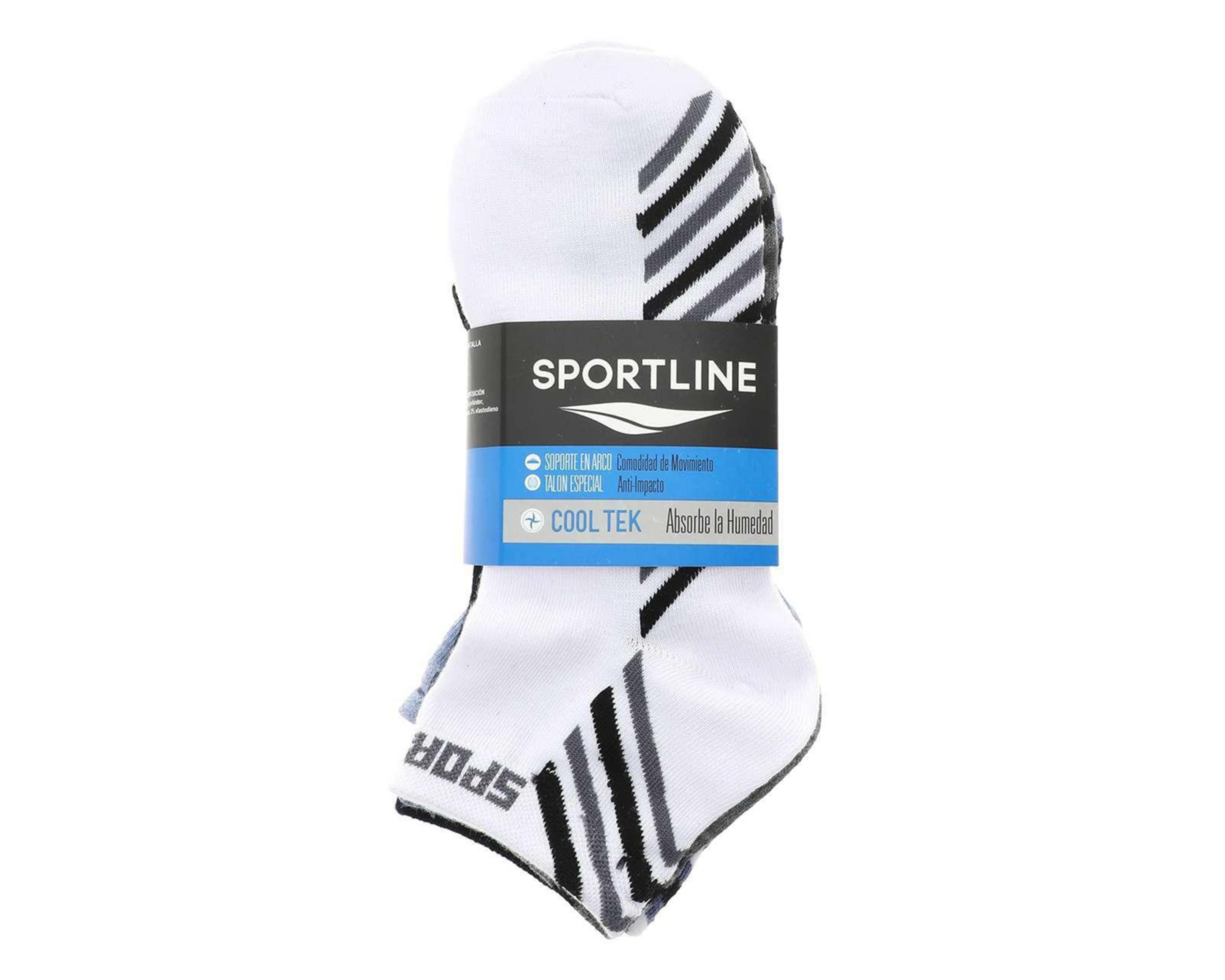 Foto 4 pulgar | Calcetas Deportivas Cortas Sportline Cooltek para Hombre 6 Pares