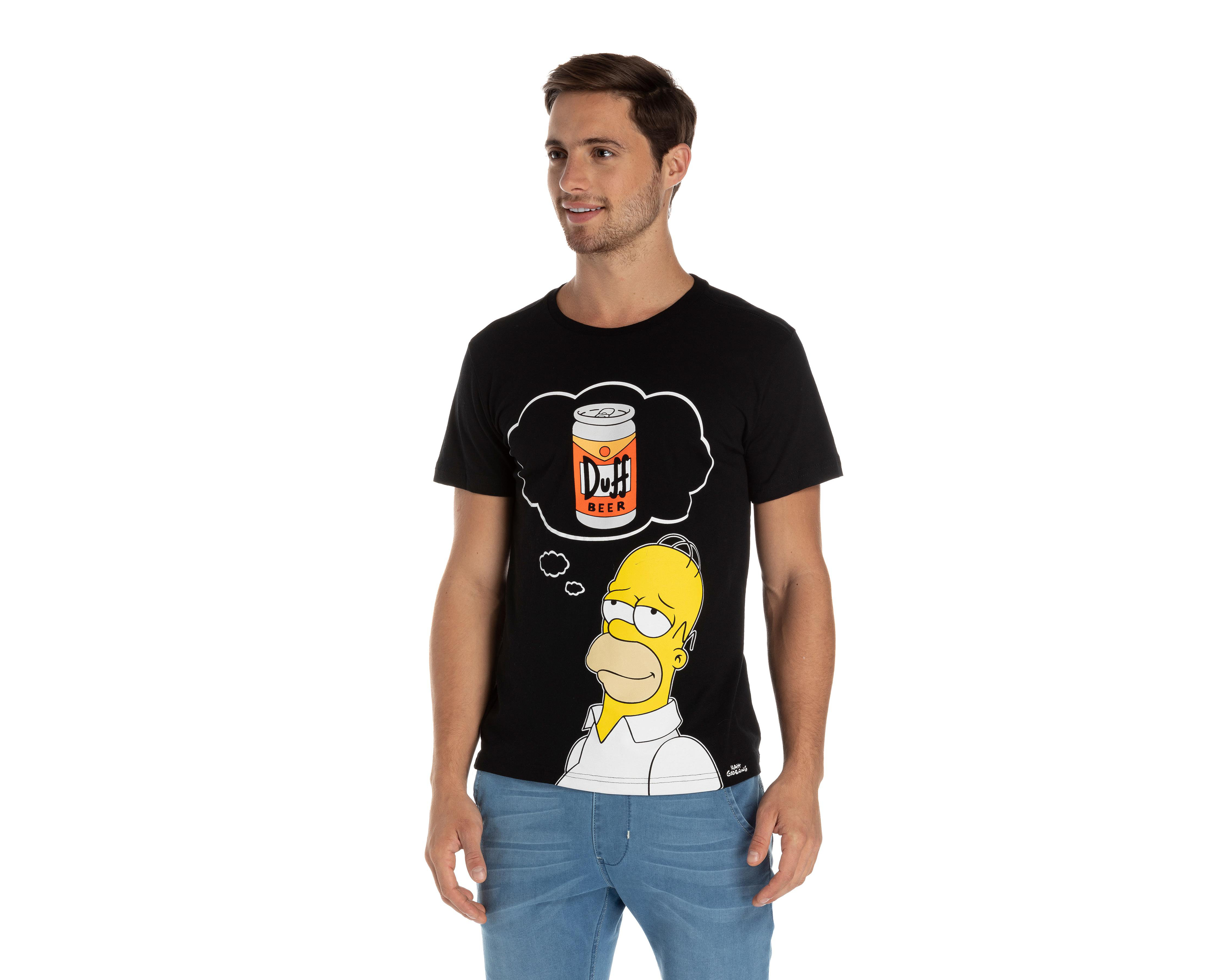 Foto 2 pulgar | Playera The Simpsons Cuello Redondo