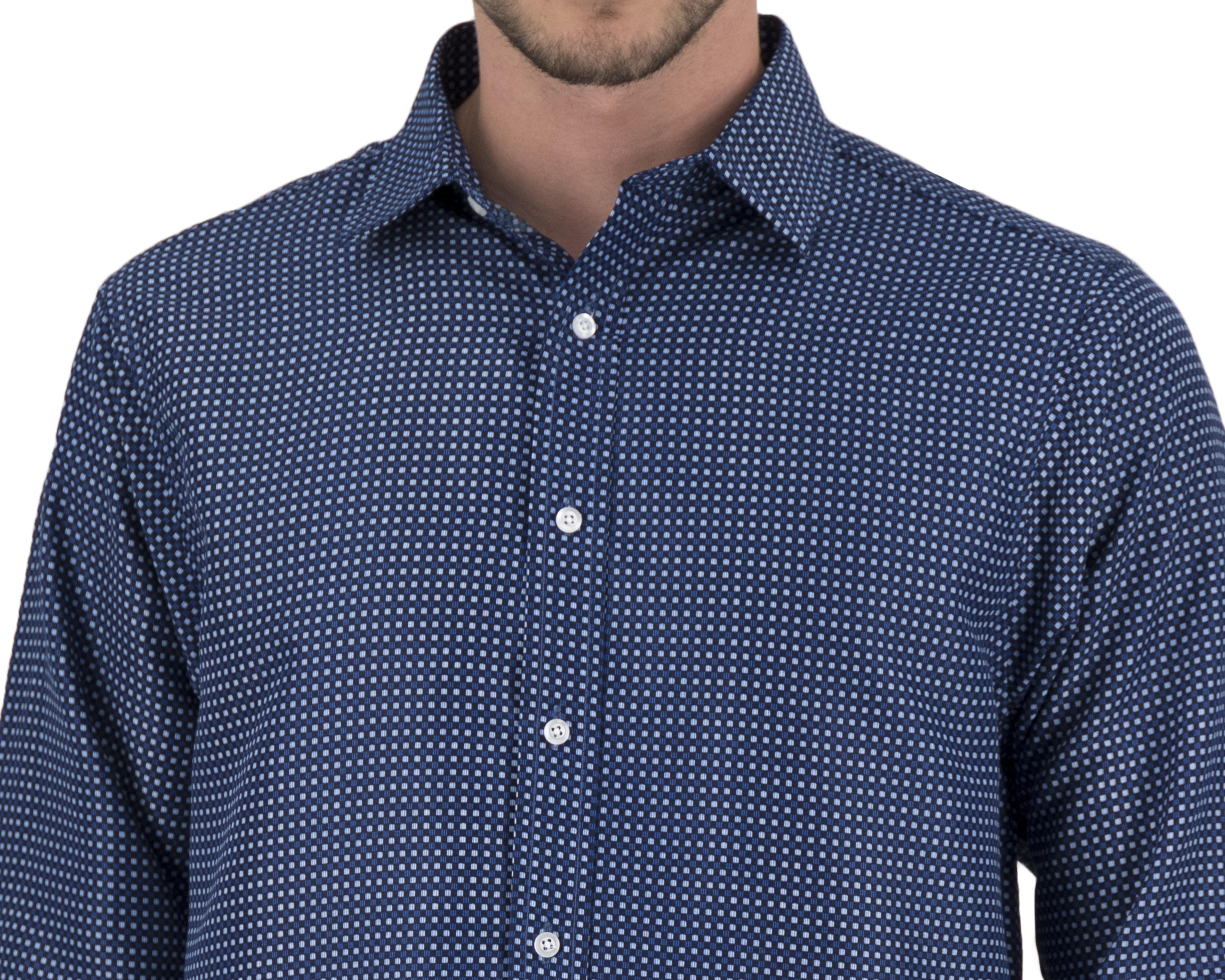 Foto 4 pulgar | Camisa Casual Wall Street Classic Fit de Cuadros