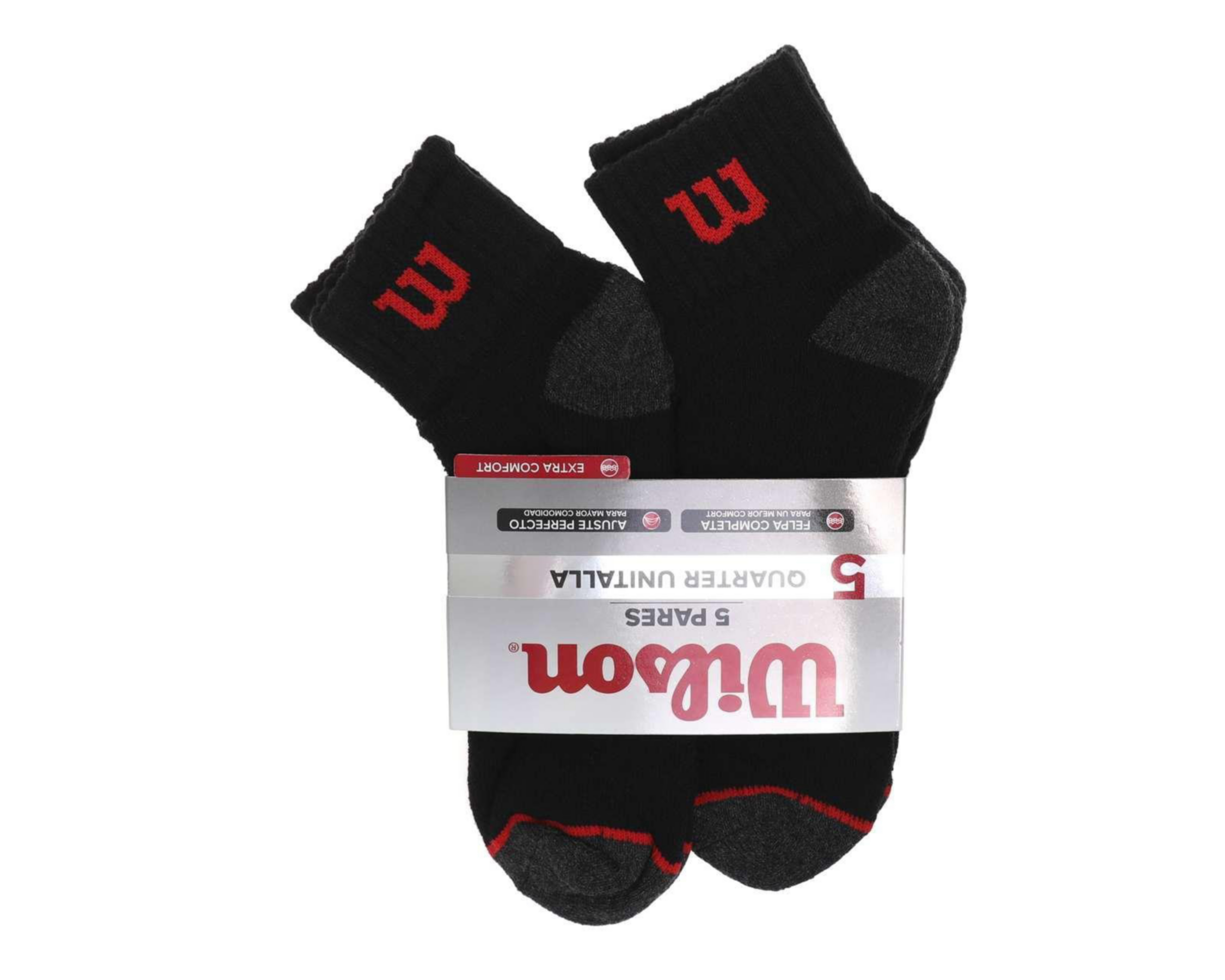 Foto 4 pulgar | Calcetas Tobilleras Wilson para Hombre 5 Pares