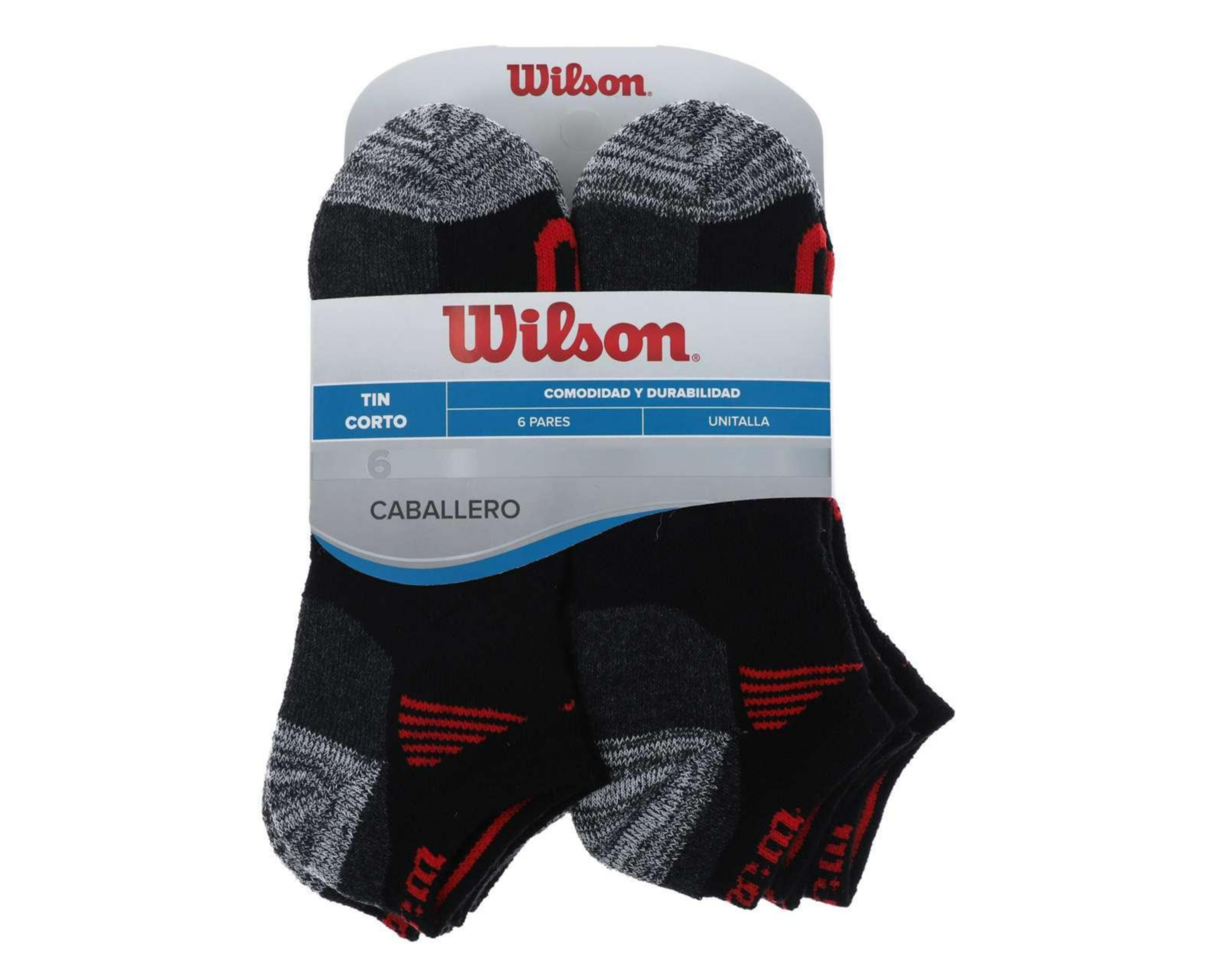 Foto 4 pulgar | Calcetas Deportivas Tines Wilson para Hombre 6 Pares