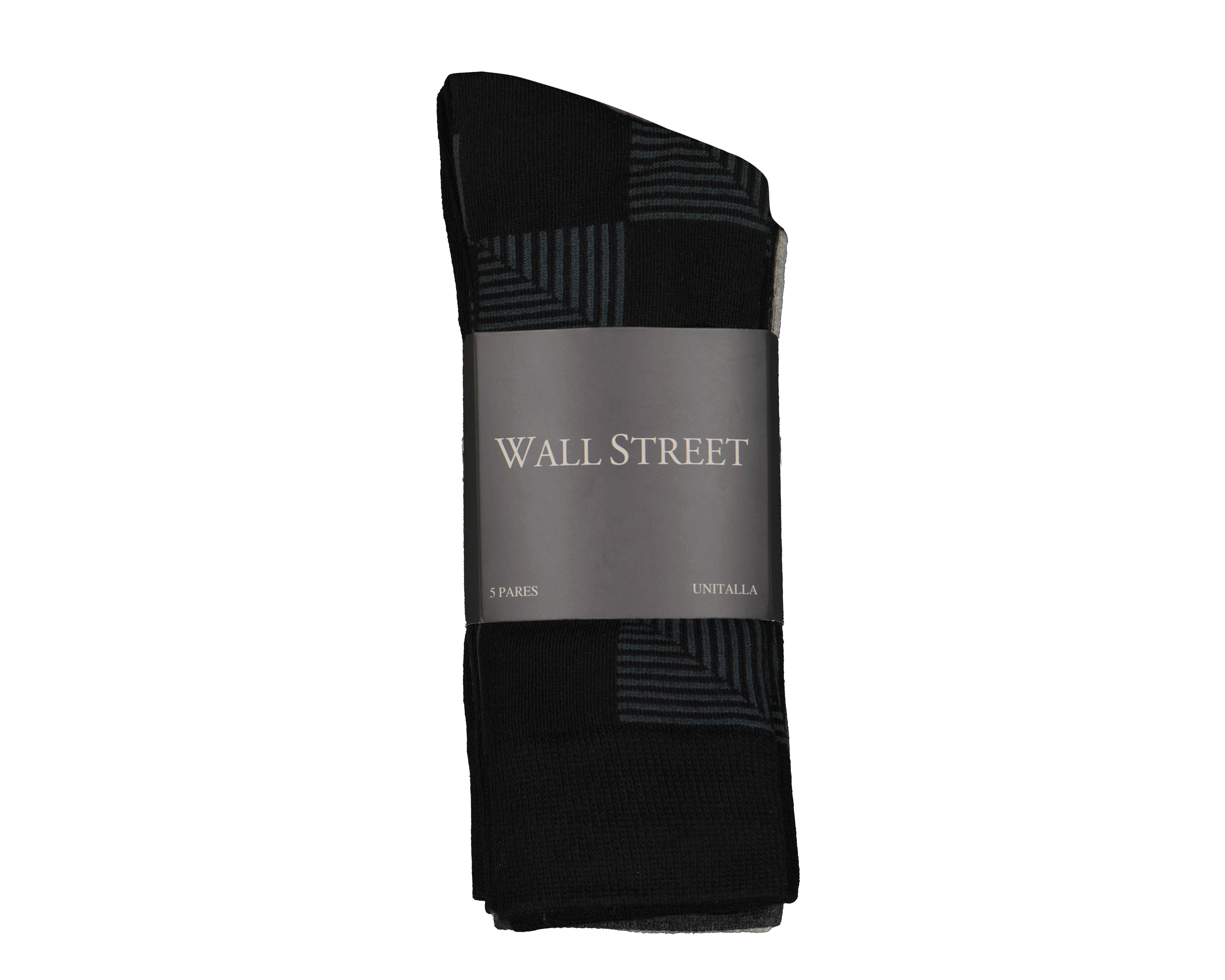 Foto 4 pulgar | Calcetas Largas Wall Street para Hombre 5 Pares