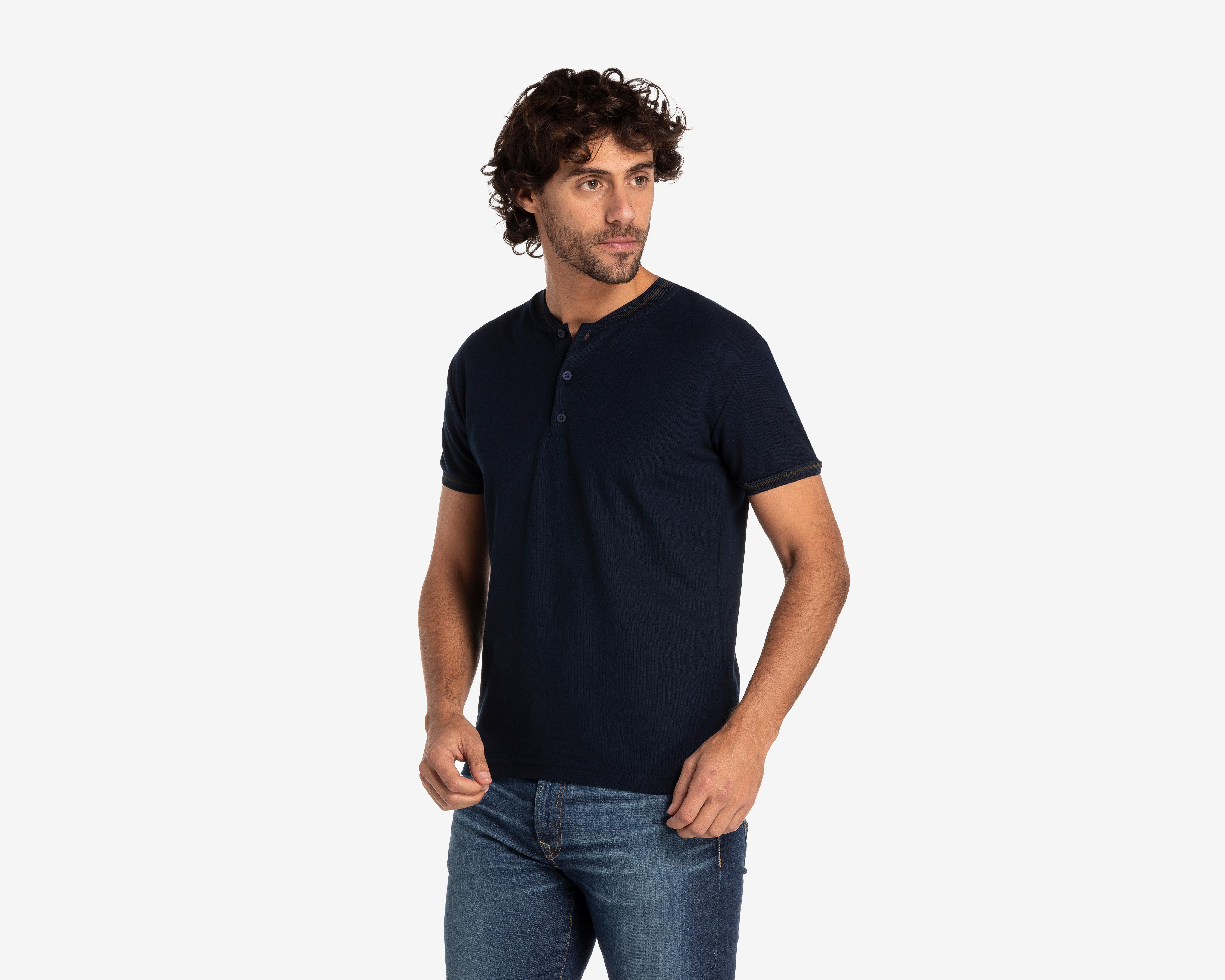 Playera Refill Cuello Henley