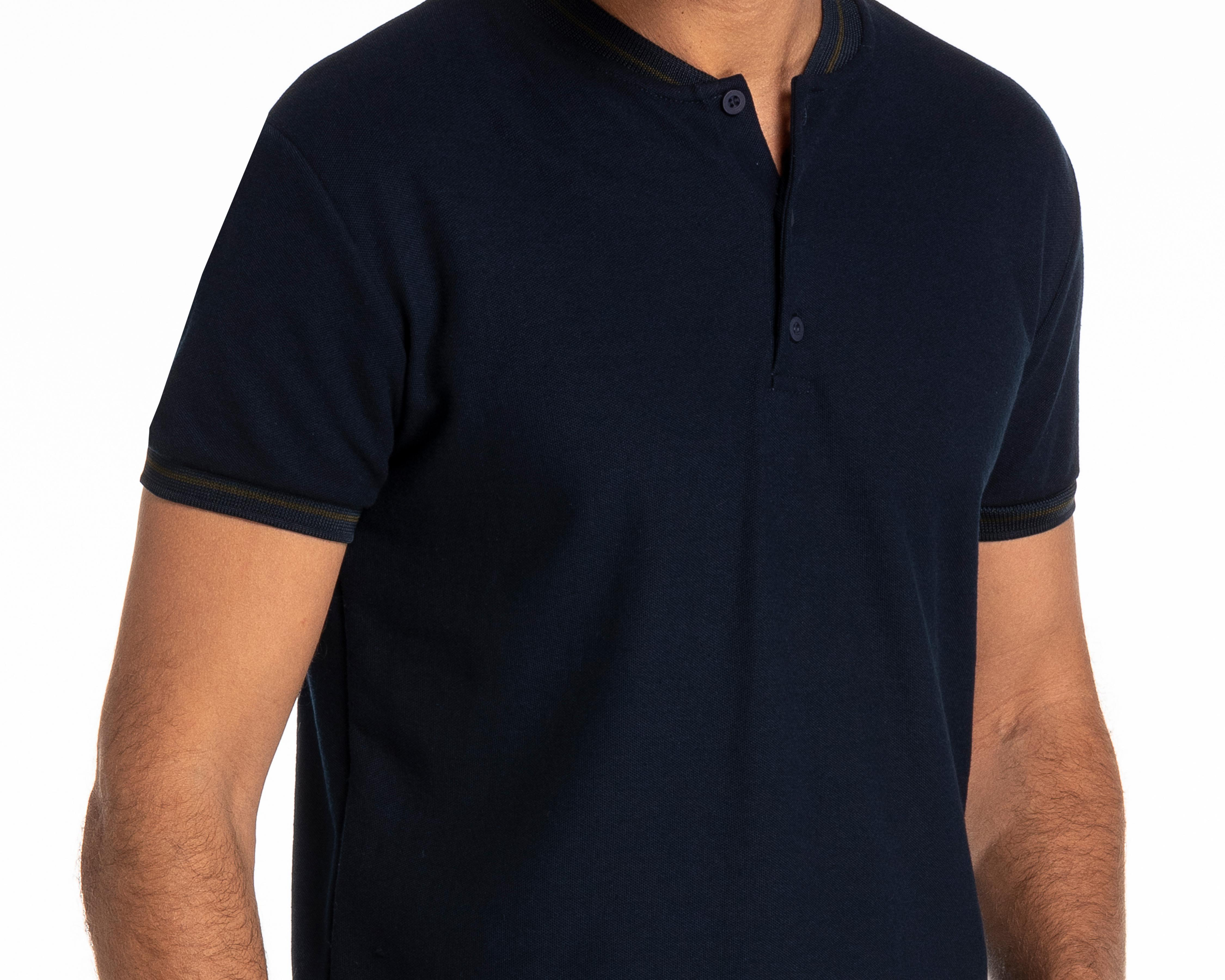 Foto 4 pulgar | Playera Refill Cuello Henley