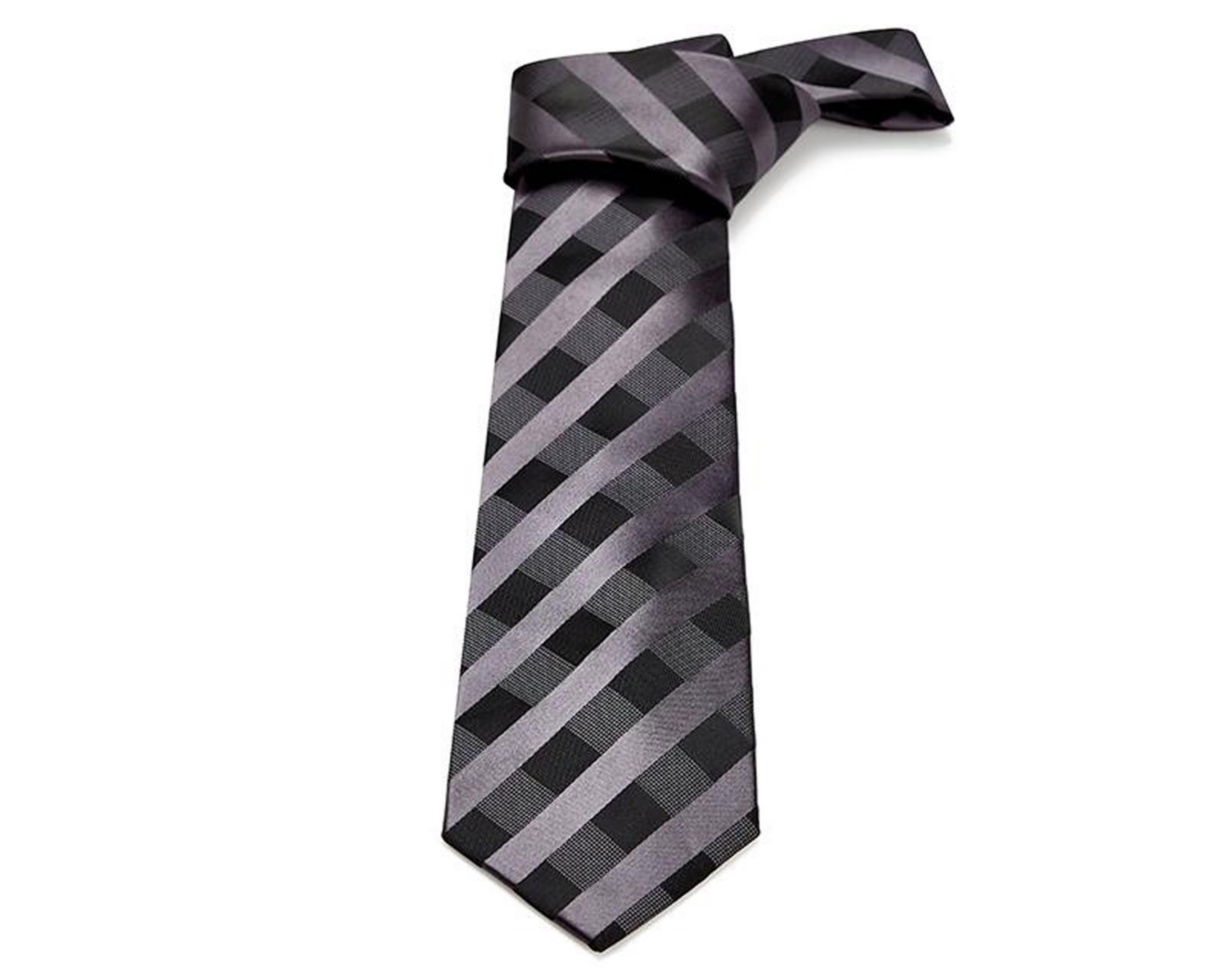 Foto 2 pulgar | Corbata de Rayas Wall Street Gris