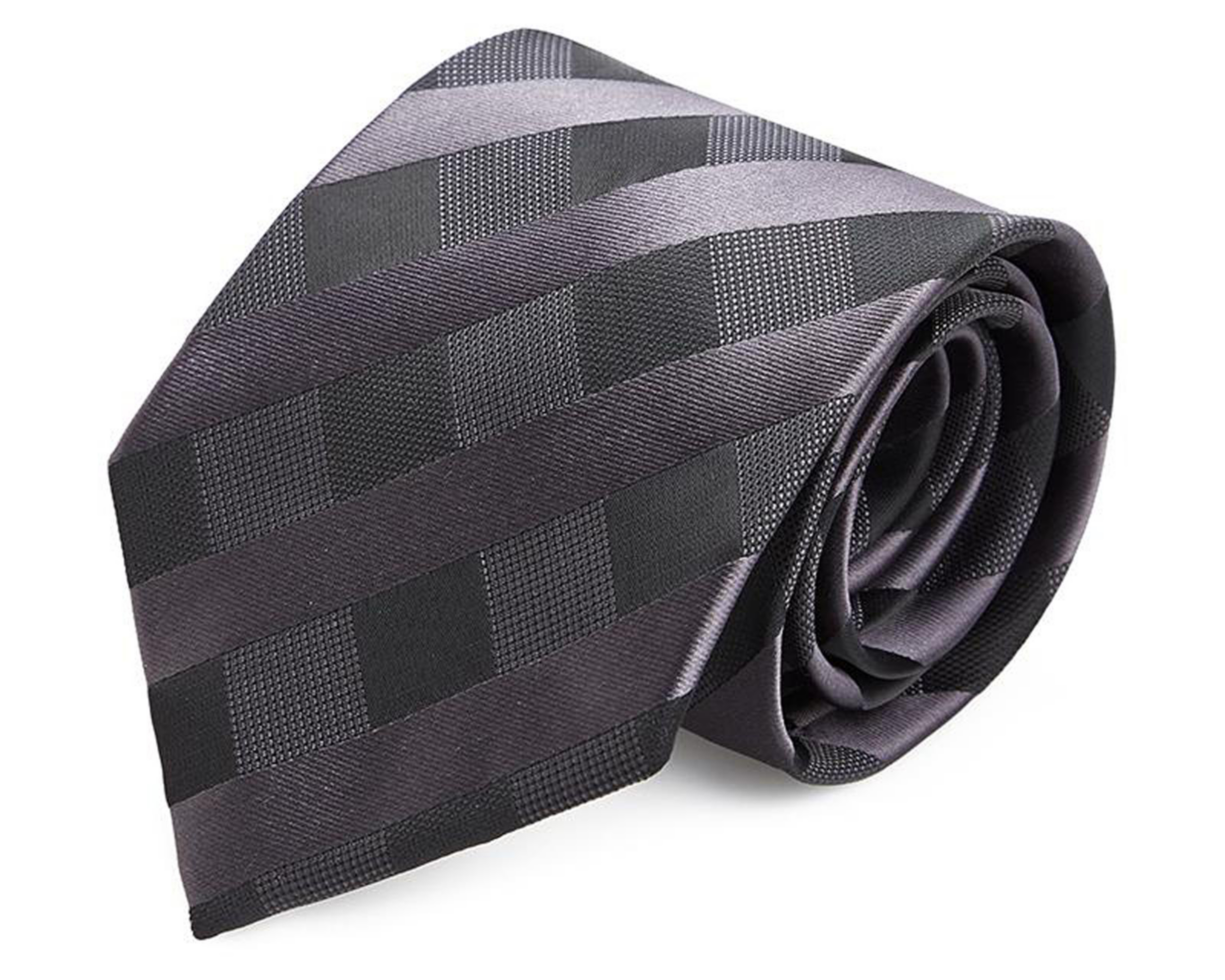 Foto 3 pulgar | Corbata de Rayas Wall Street Gris