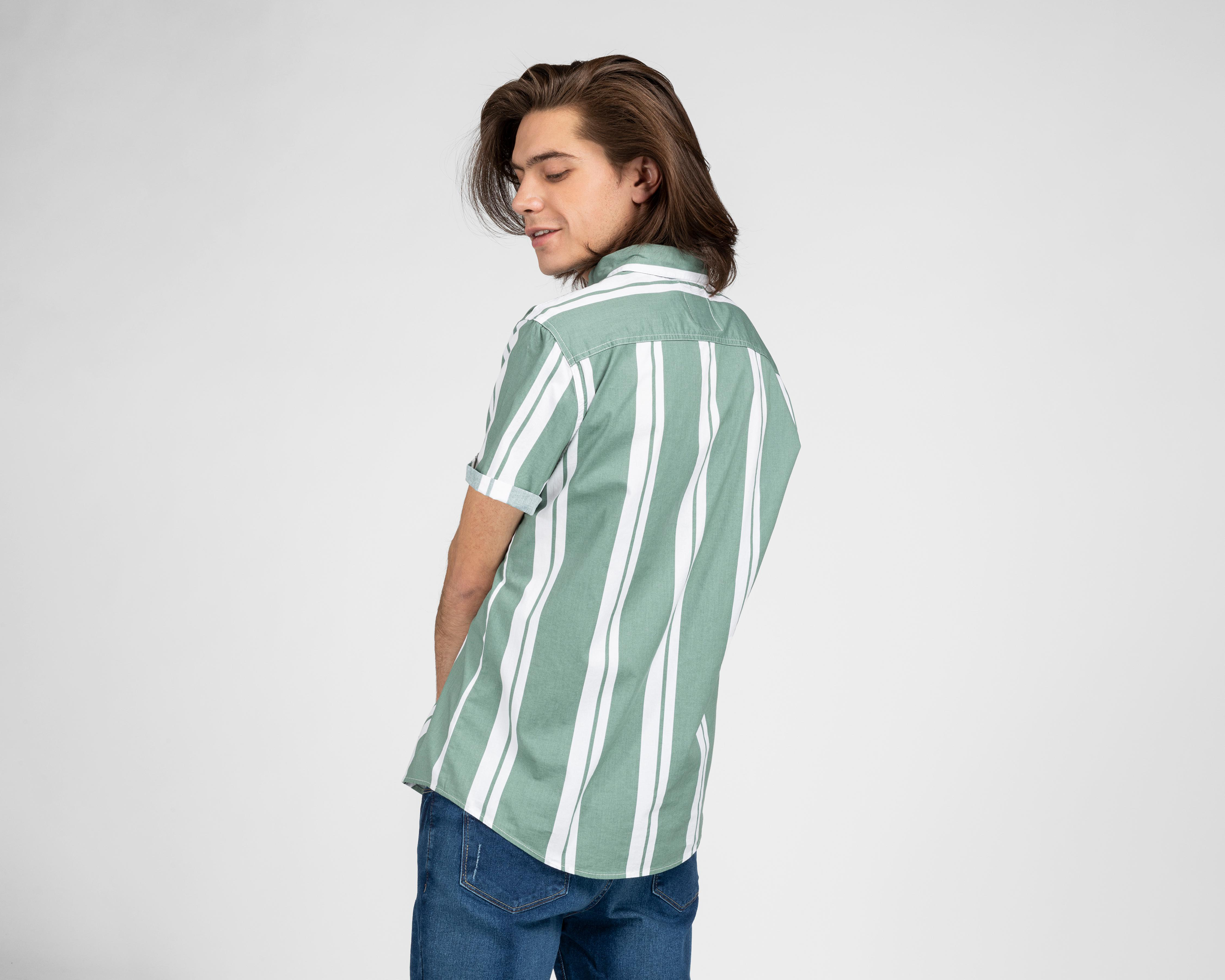 Foto 4 pulgar | Camisa Casual Regular a Rayas