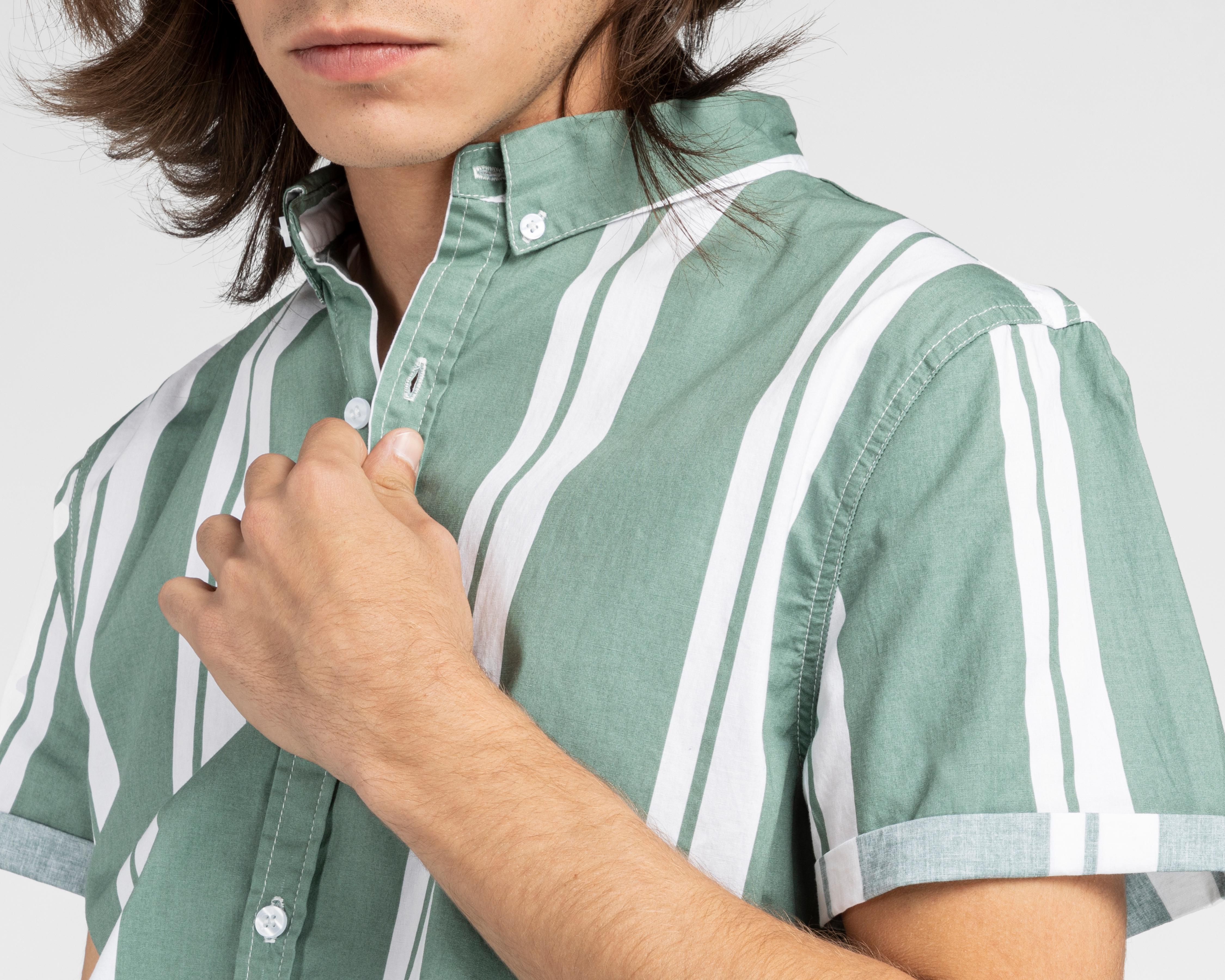 Foto 6 pulgar | Camisa Casual Regular a Rayas