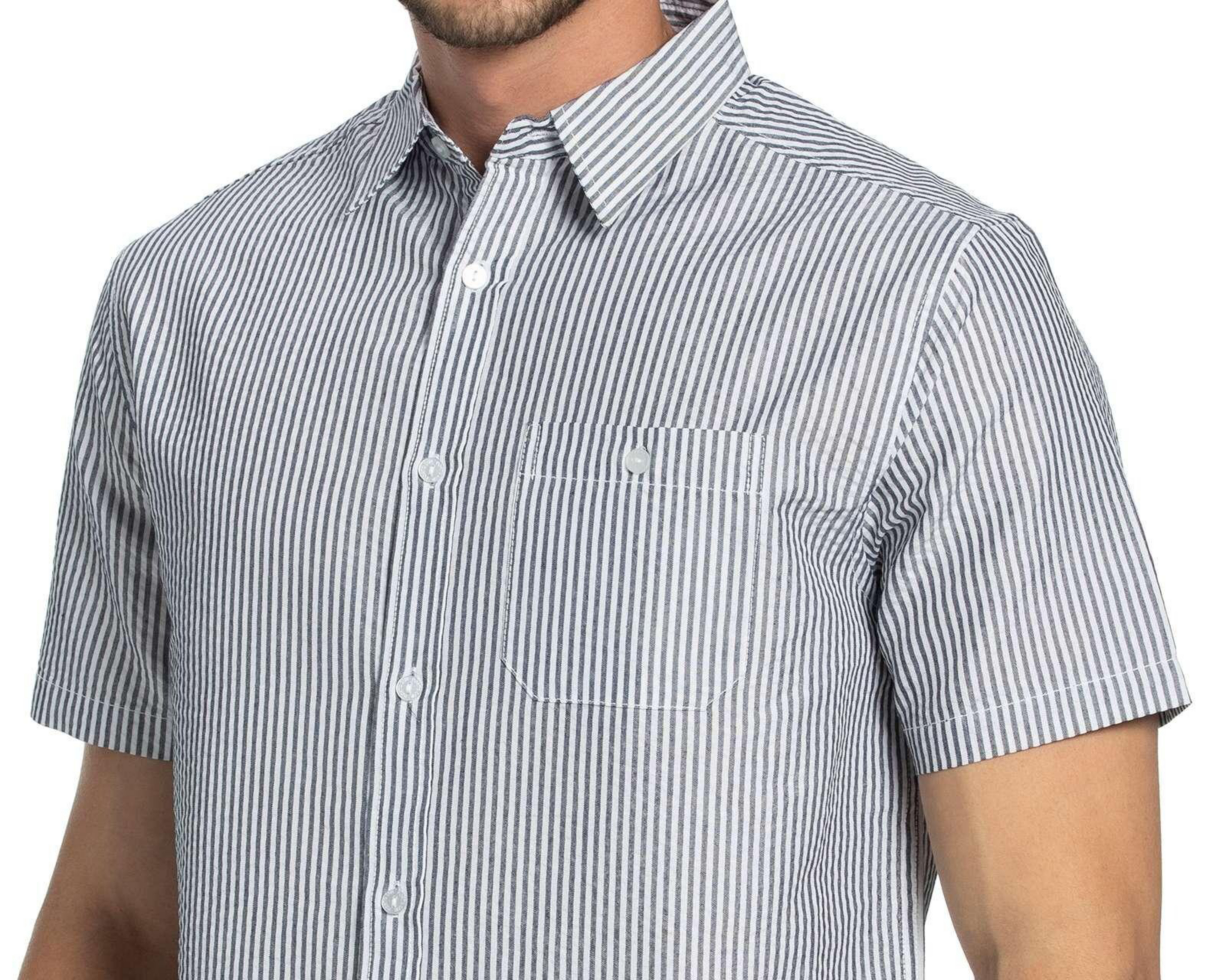 Foto 4 pulgar | Camisa Casual Porto Sur Regular Fit a Rayas