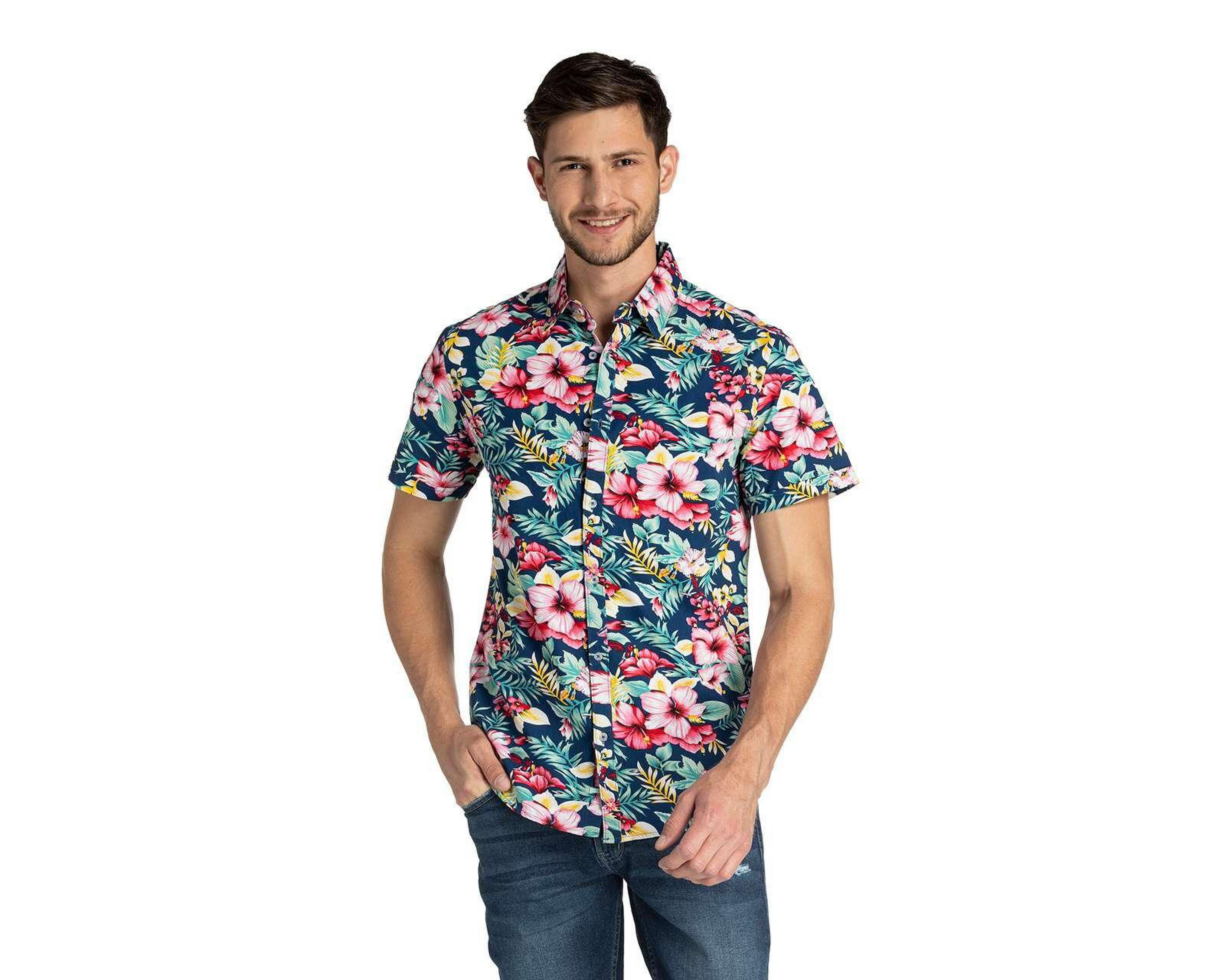 Camisa de Moda Refill Regular Fit Floreada