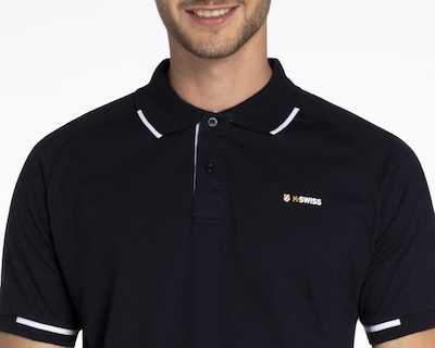 Foto 3 | Playera Polo K-Swiss Negra para Hombre