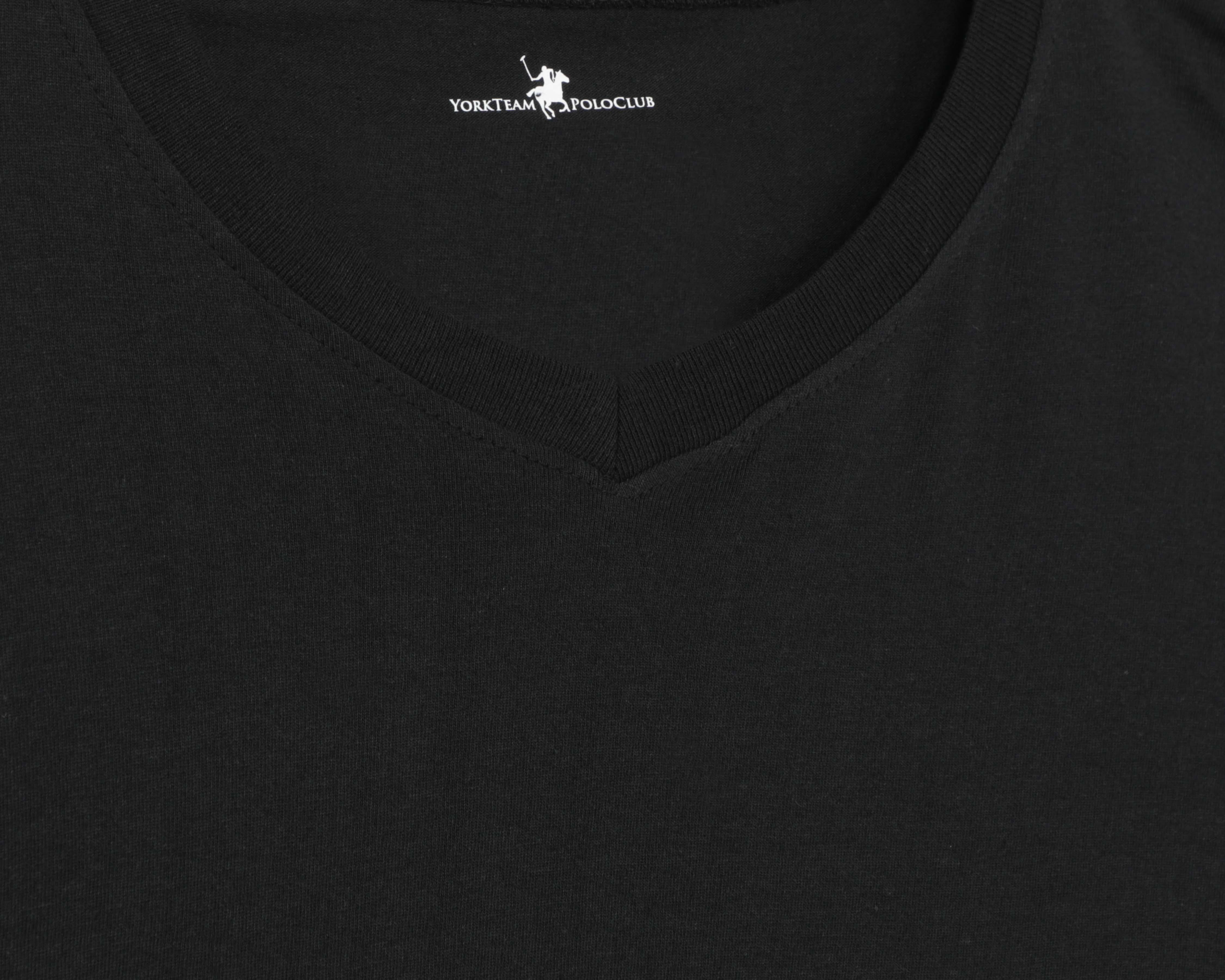 Foto 4 pulgar | Playera Interior Cuello V York Team Polo Club 10 Piezas