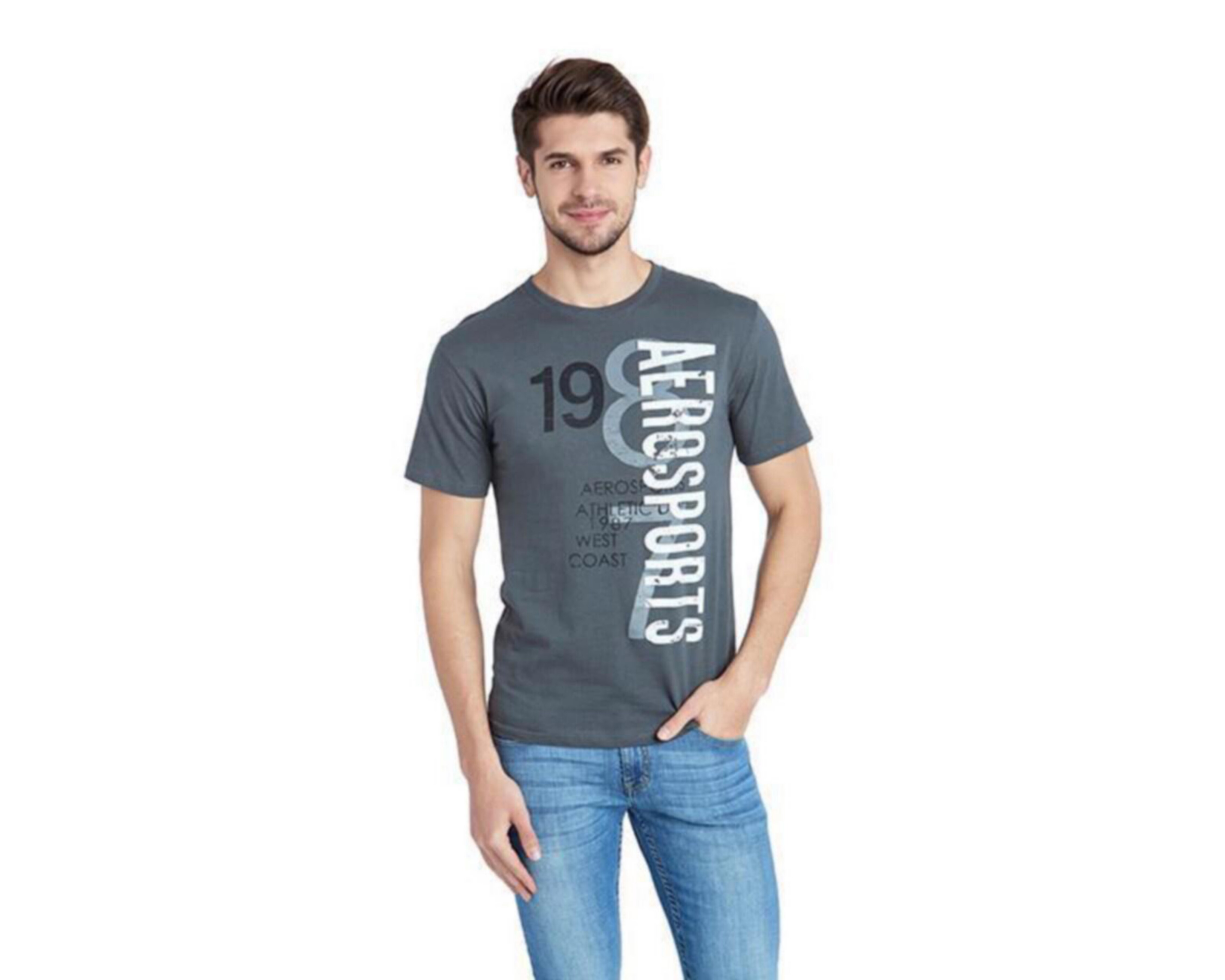 playera cuello redondo hombre