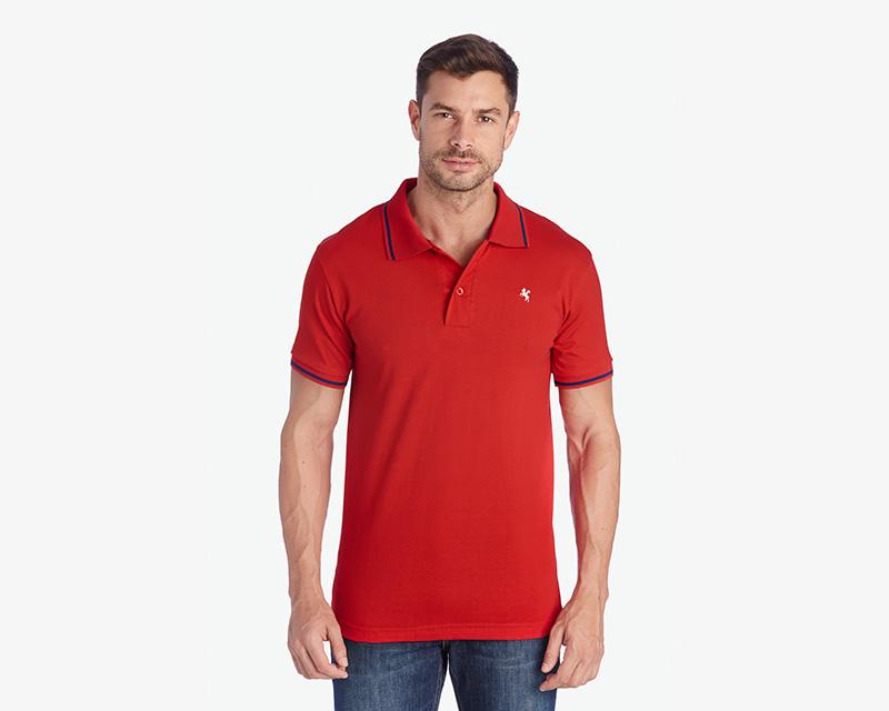 playera polo roja hombre