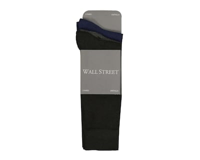 Foto 3 | Calcetas de Vestir Largas Wall Street para Hombre 3 Pares