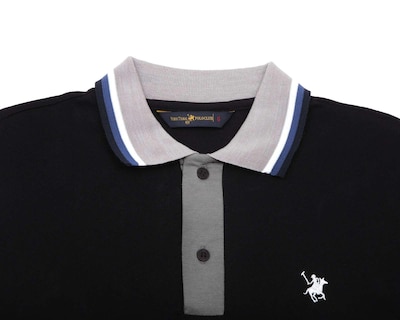 Foto 4 | Playera Polo York Team Polo Club Negra con Gris para Hombre